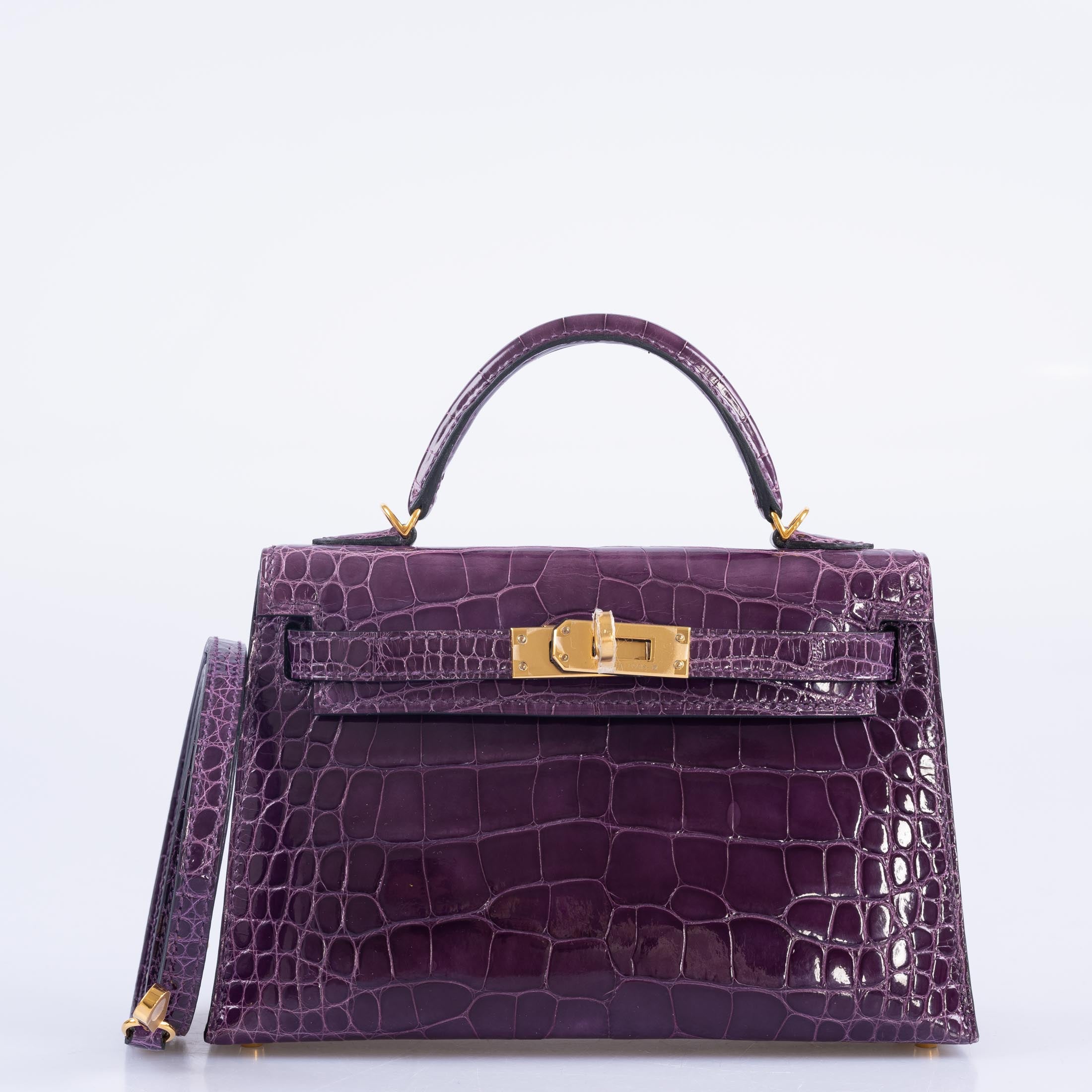 Hermès Mini Kelly 20 Cassis Shiny Alligator Gold Hardware、mySite、garminoutage.com