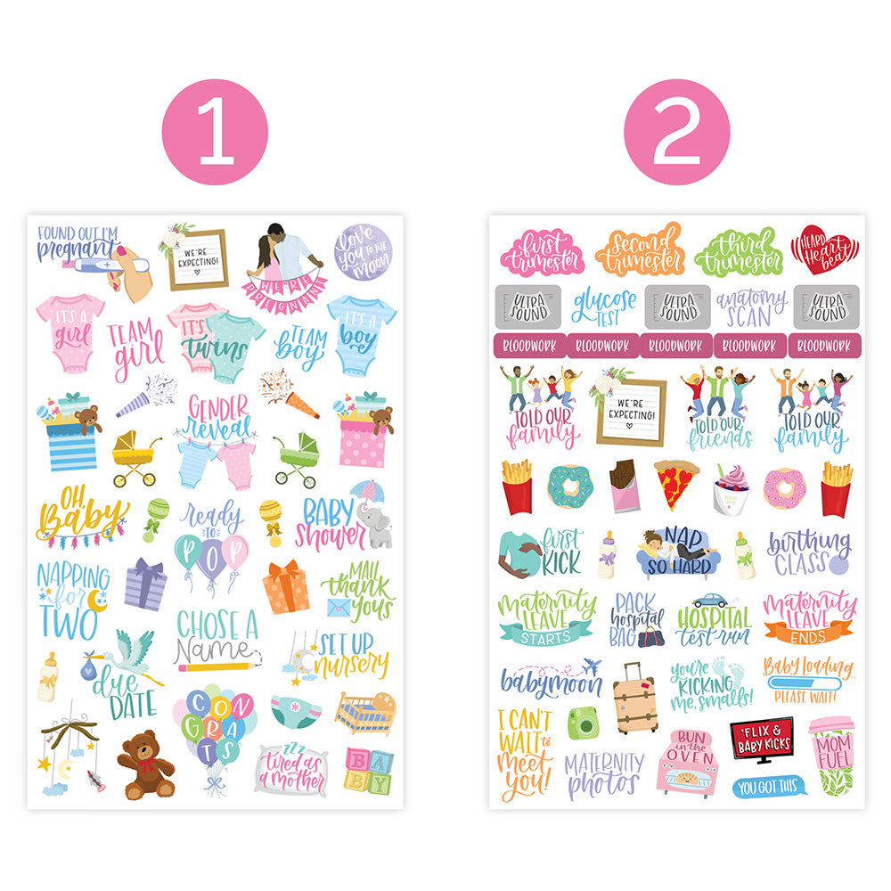  Pregnancy & Baby's First Year Planner Stickers Pack、mySite、ghnorth