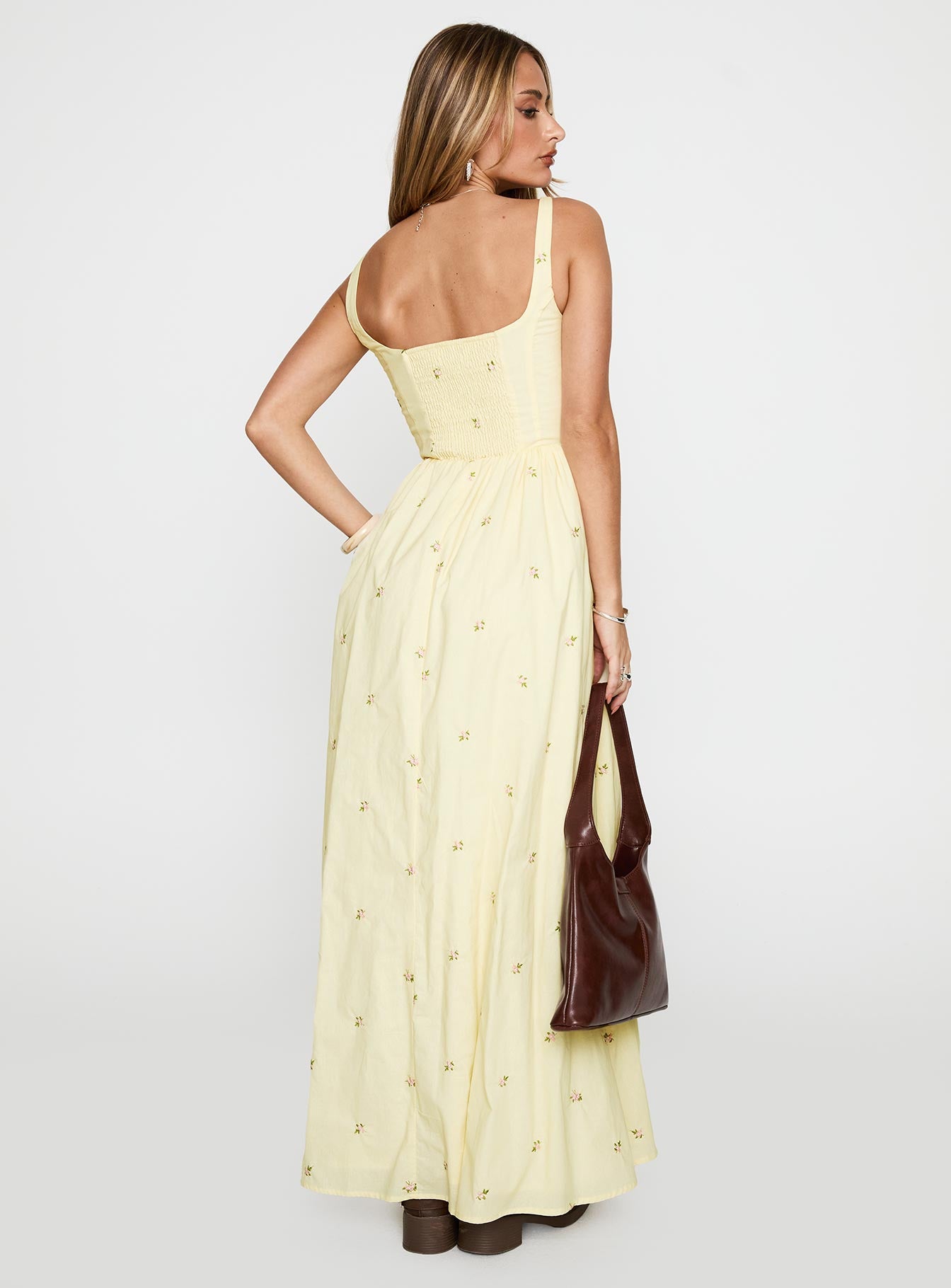 Cartmel Embroidered Maxi Dress Cream、mySite、solidvoid