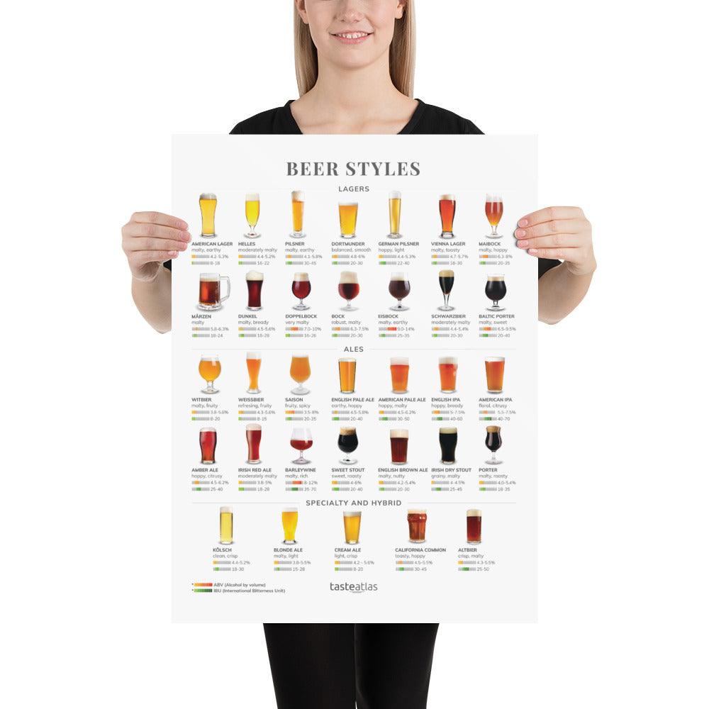 Beer Styles Poster (in)、mySite、camillekostekn