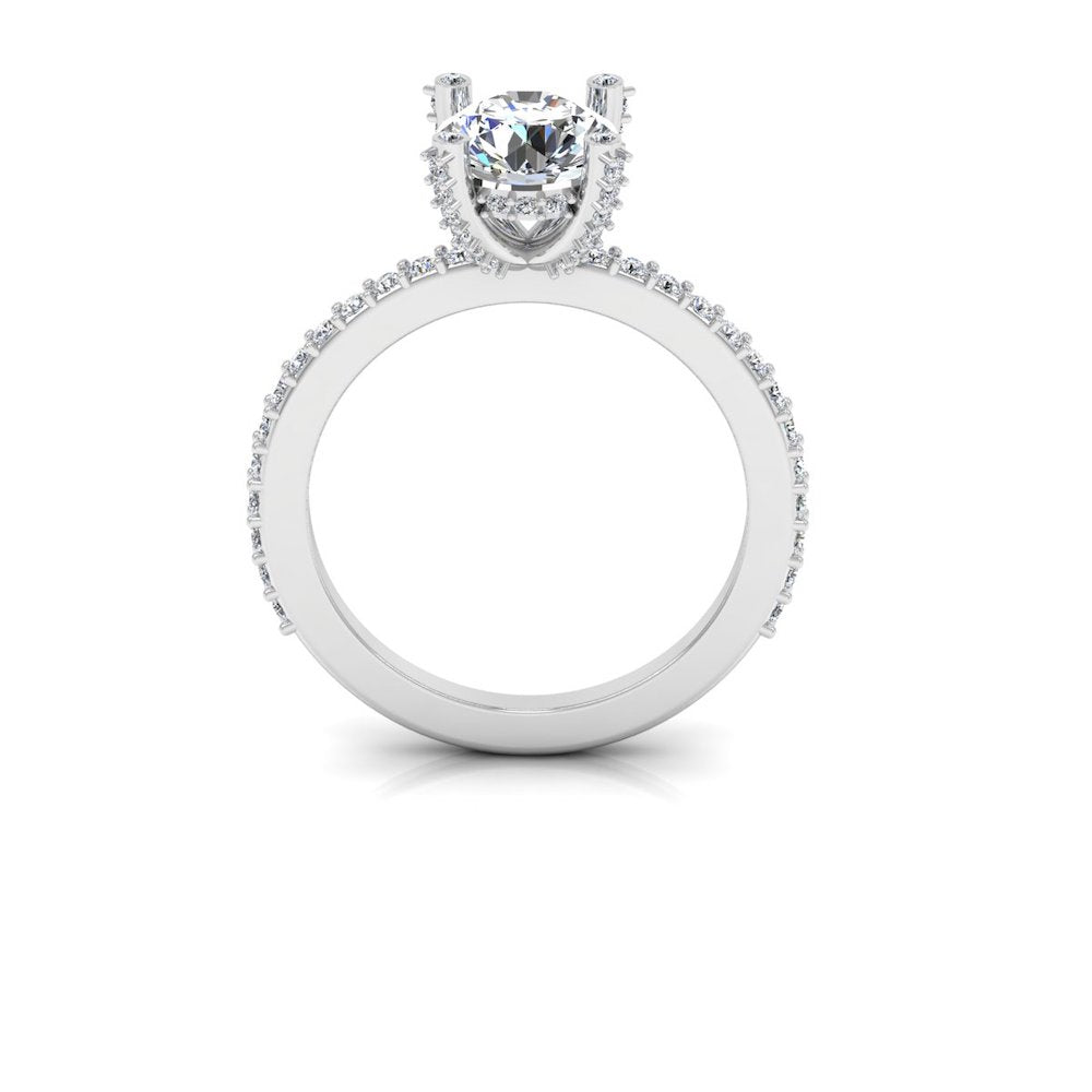Brilliant Cut Prong & Bezel Moissanite Engagement Ring、mySite、hinf8tx79