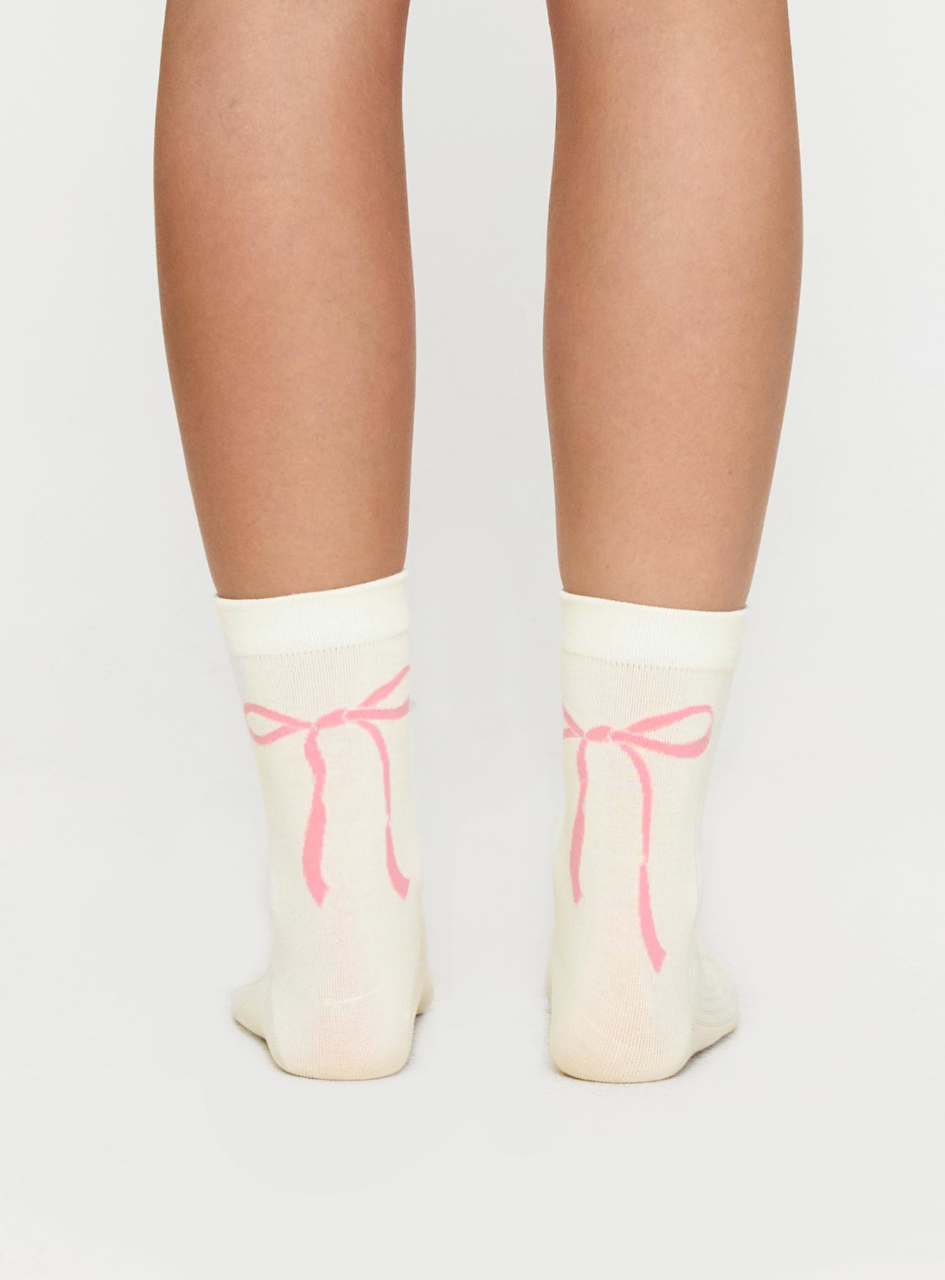 Bow Out Socks White/ Pink、mySite、solidvoid