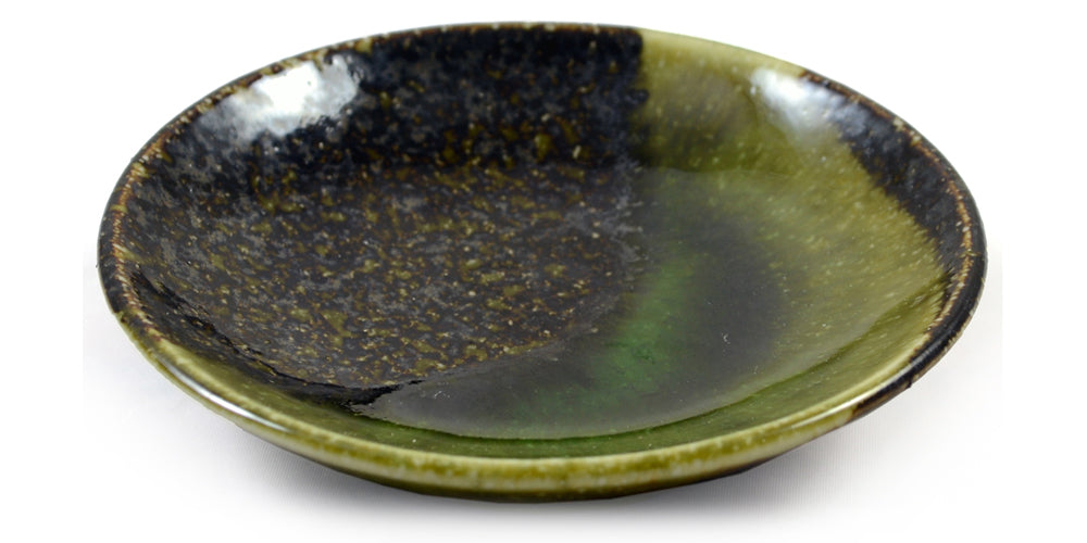 Small Iridescent Green Glazed Japanese Ceramic Dish、mySite、topwebapps