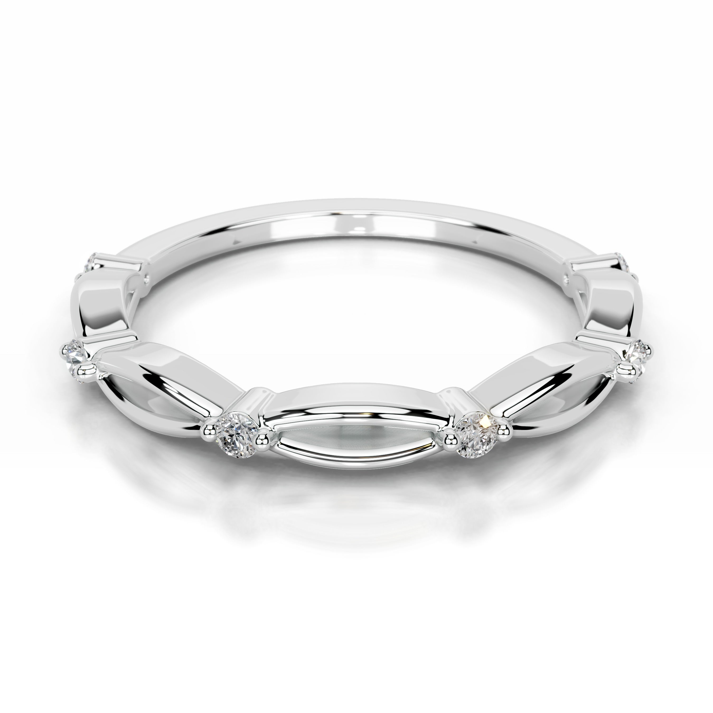 Laina Lab Grown Diamond Wedding band - 14K White Gold、mySite、hinf8tx79