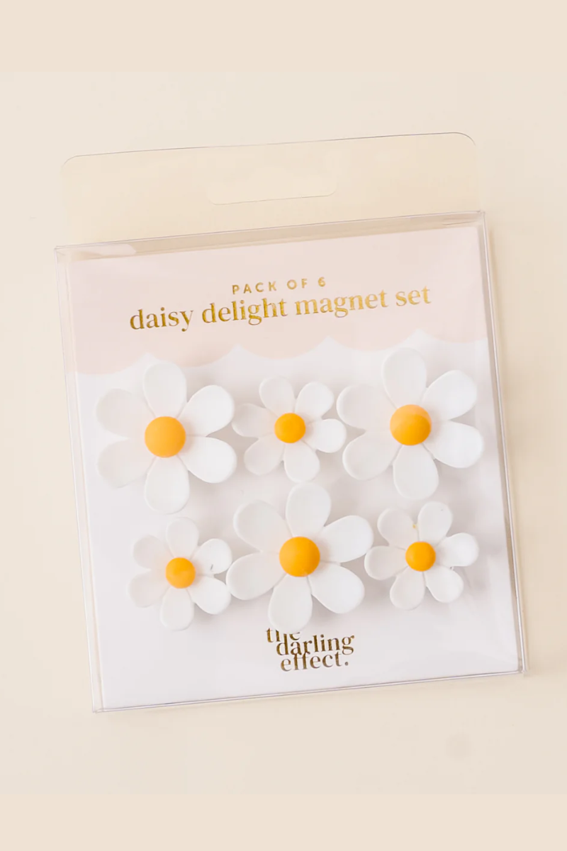 White Daisy Delight Magnet Set、mySite、hinf8tx79