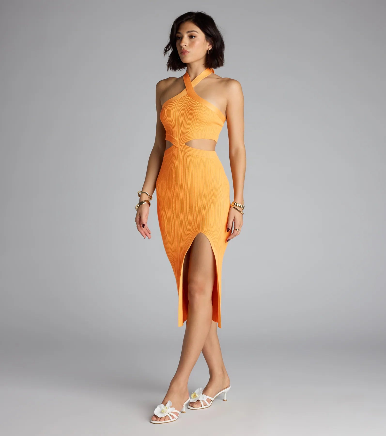  Sunkissed and Snatched Halter Midi Dress、mySite、justintrudeaud