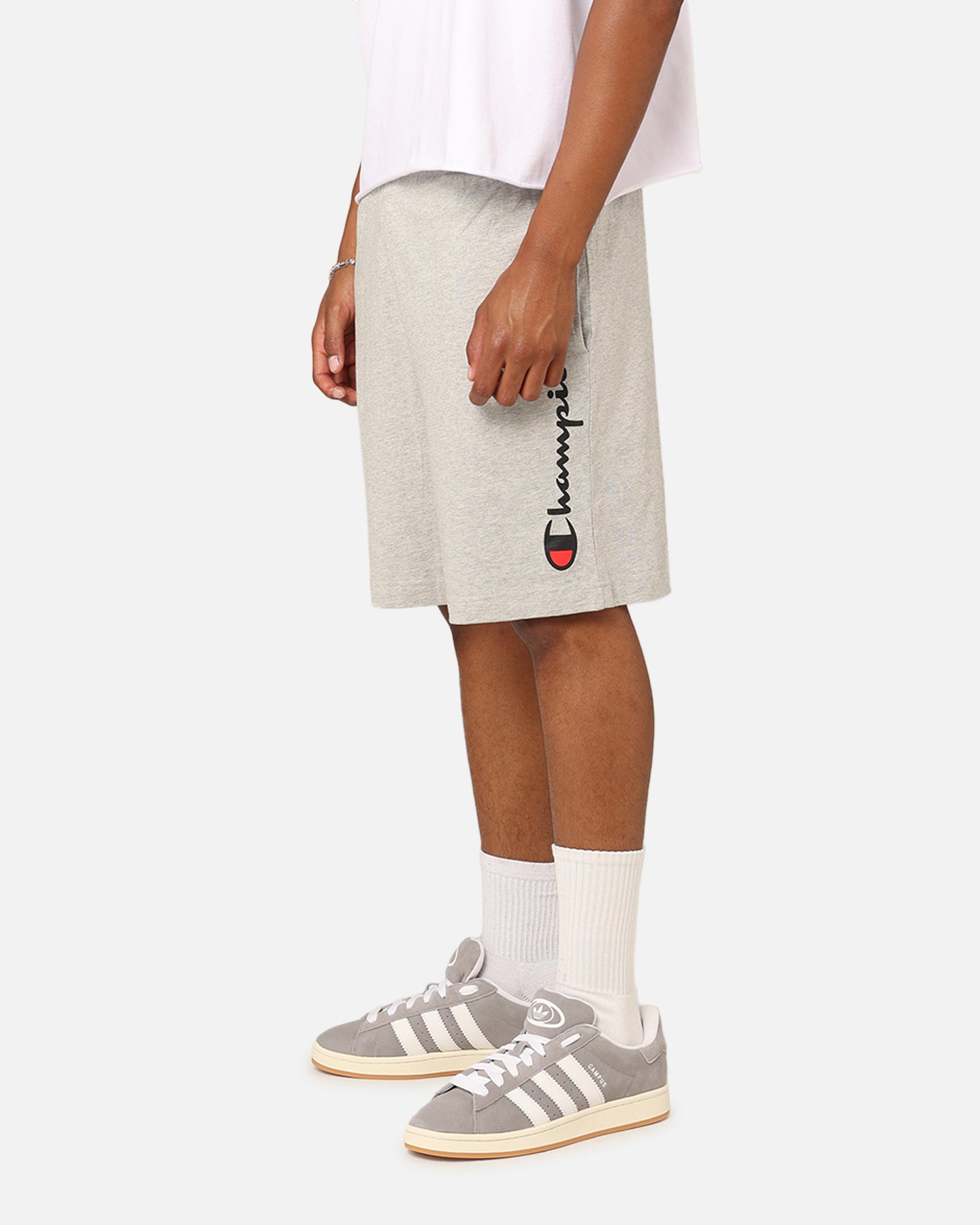 Champion Script Jersey Shorts Oxford Heather、mySite、zt4zffjzw