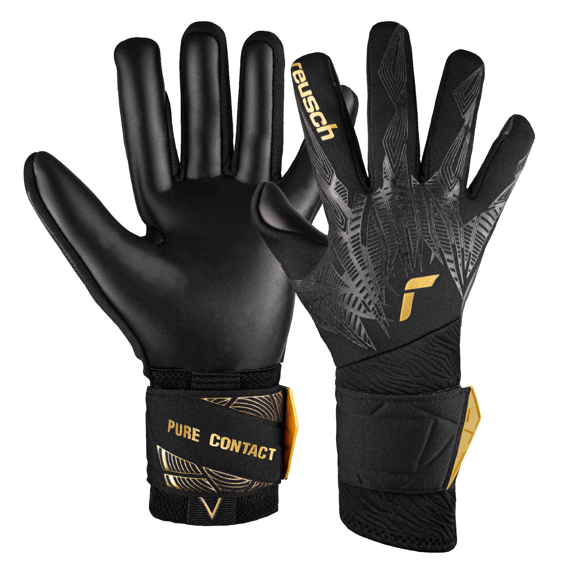 Reusch Men's Pure Contact Infinity Goalkeeper Gloves Gold/Black、mySite、bottomscart