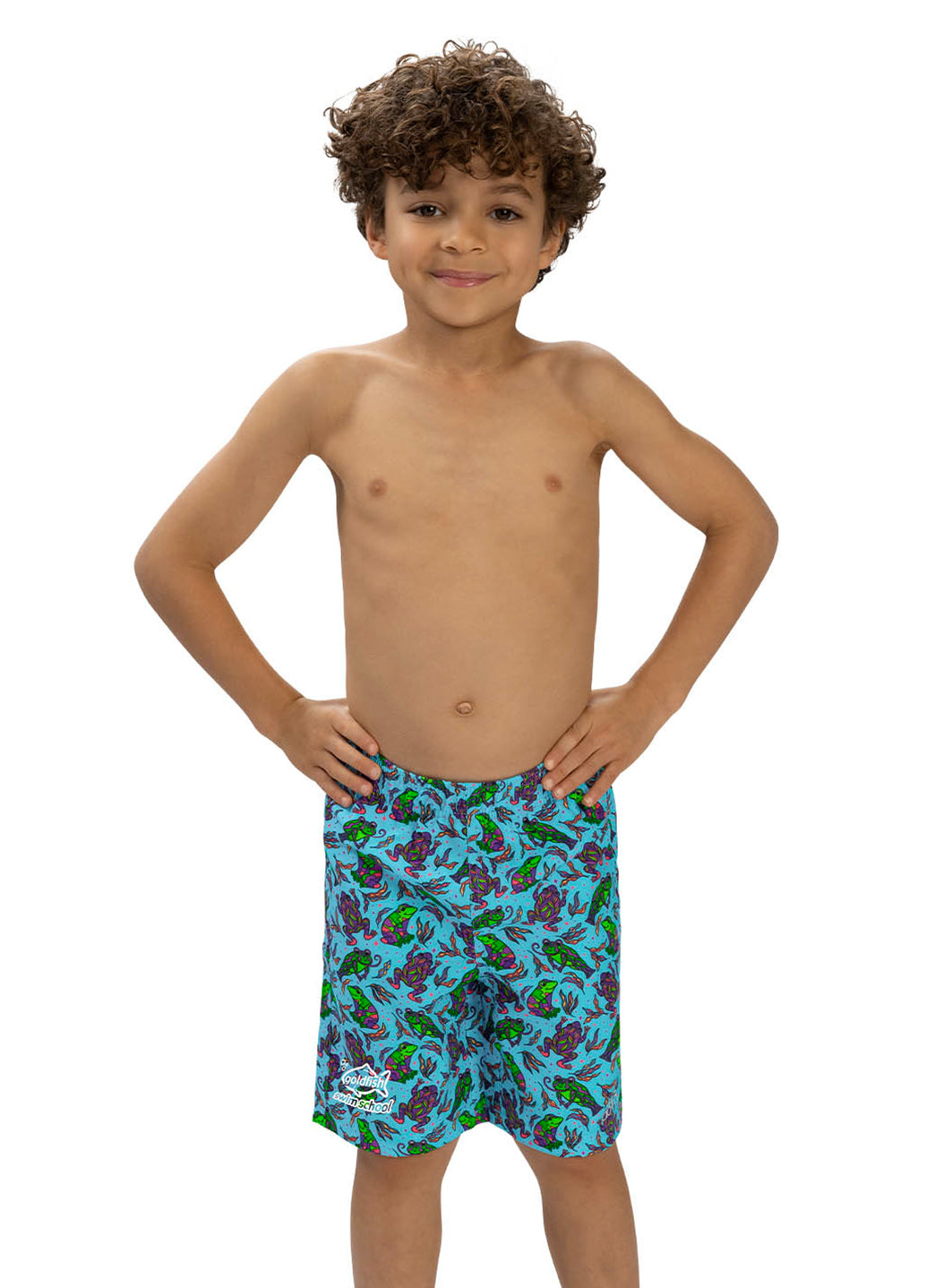 Dolfin Boys' Ribbit Swim Trunks (Toddler, Little Kid)、mySite、noshort