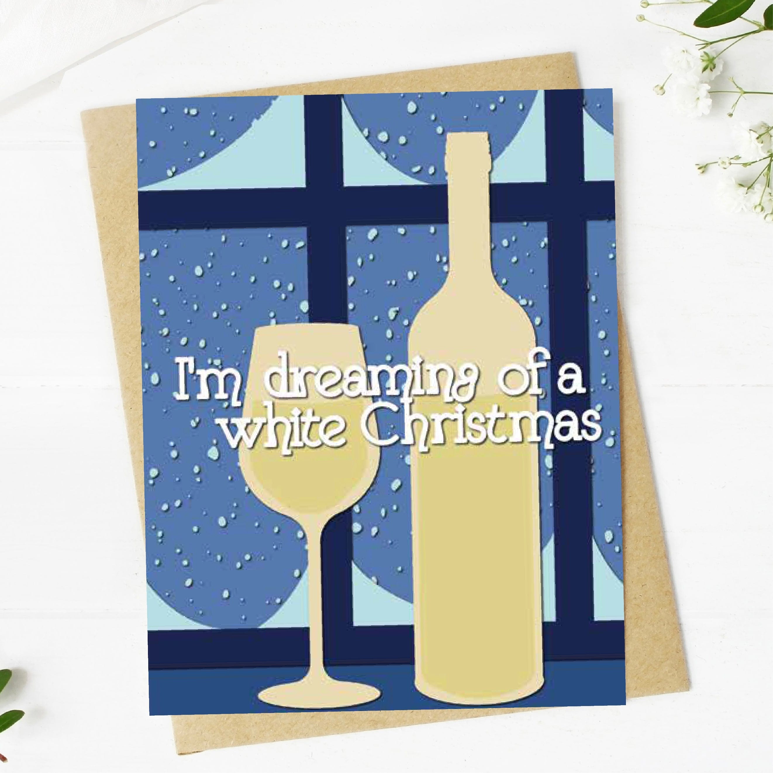  I'm dreaming of a white Christmas Festive Wine Card、mySite、ghnorth