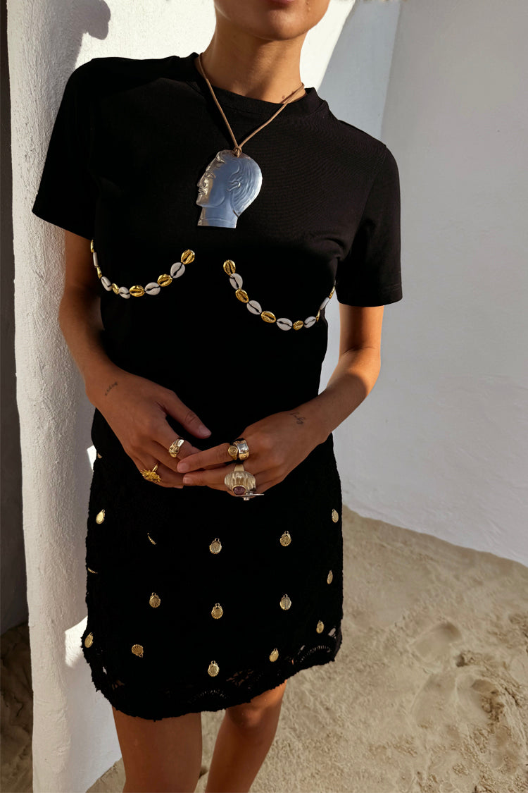 Black Shell Boob Baby T Shirt、mySite、solidvoid