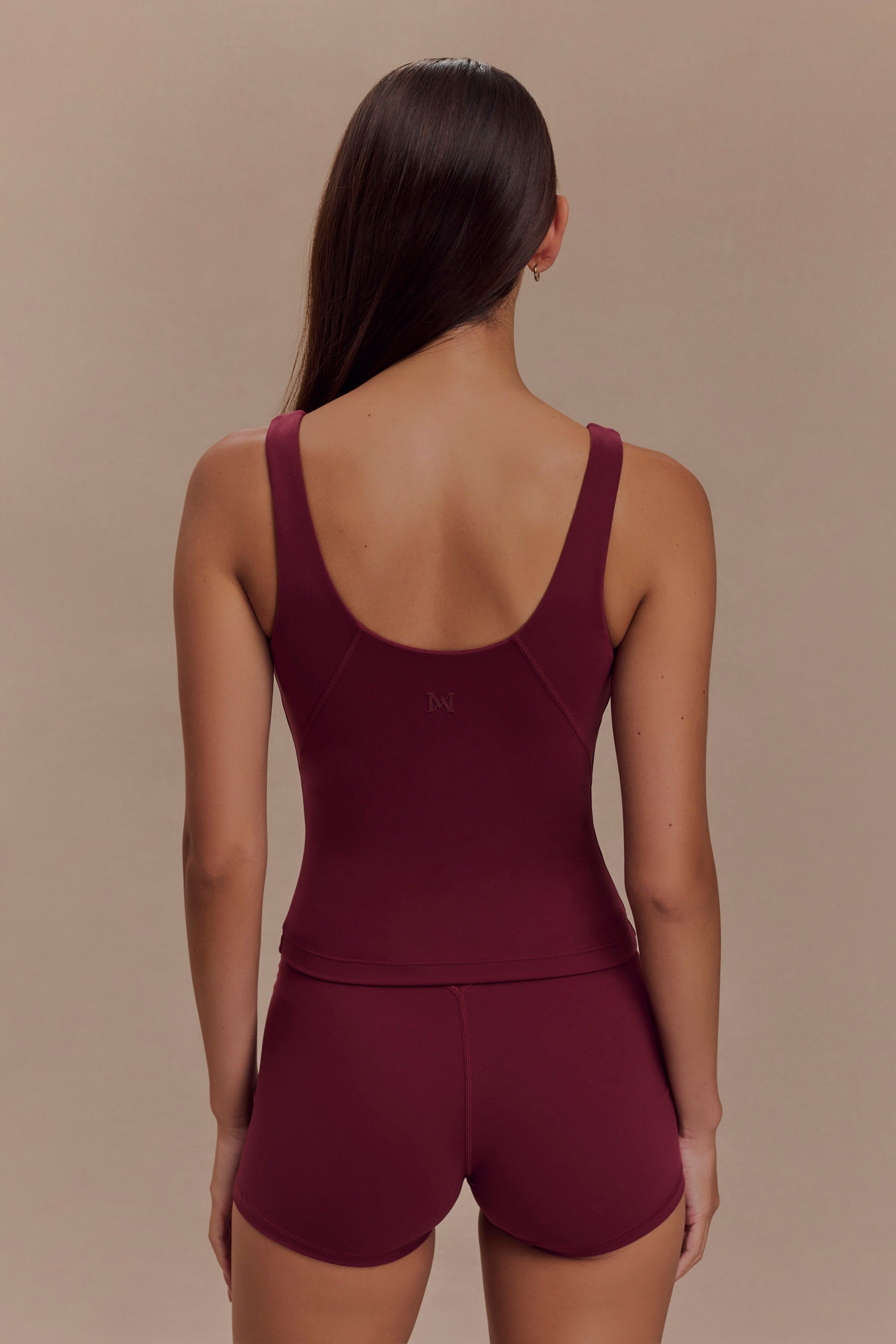 Alexandra Yoga Top - Burgundy、mySite、solidvoid