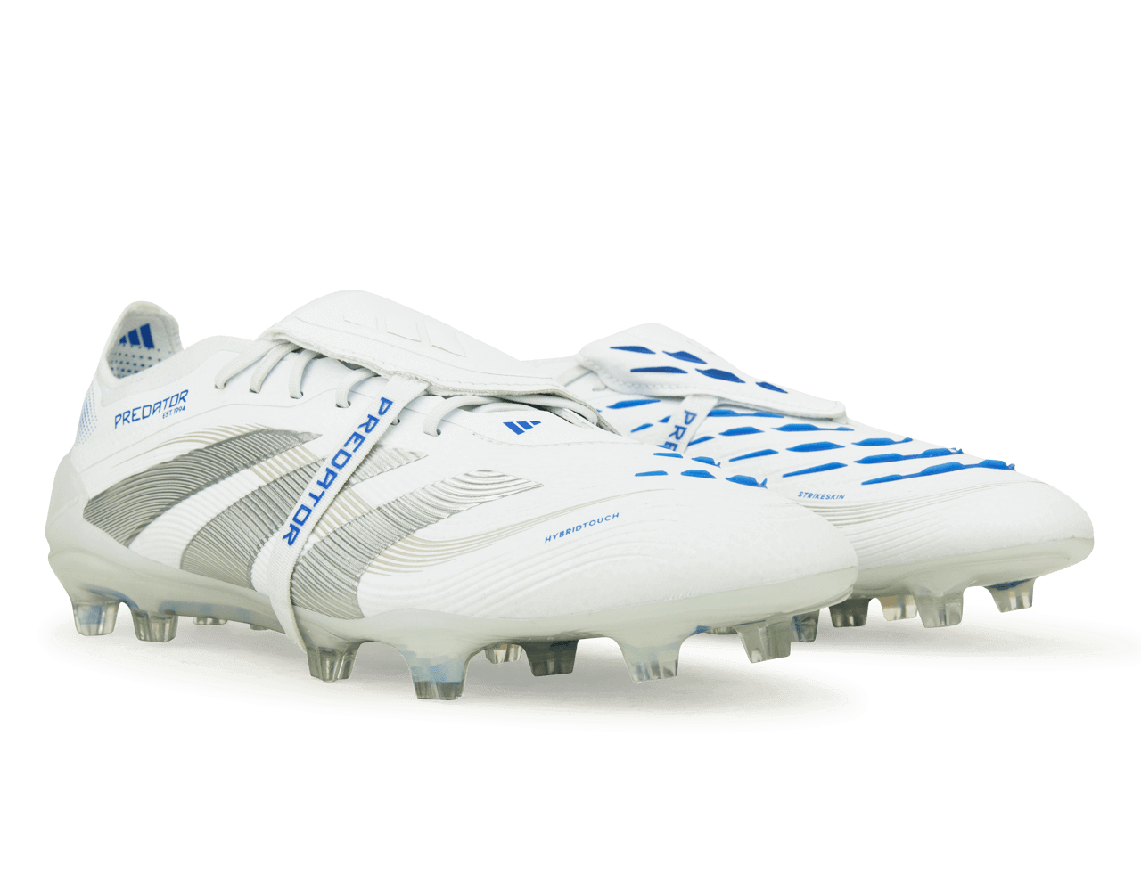 adidas Men's Predator Elite Foldover Tongue FG White/Silver/Royal、mySite、noshort