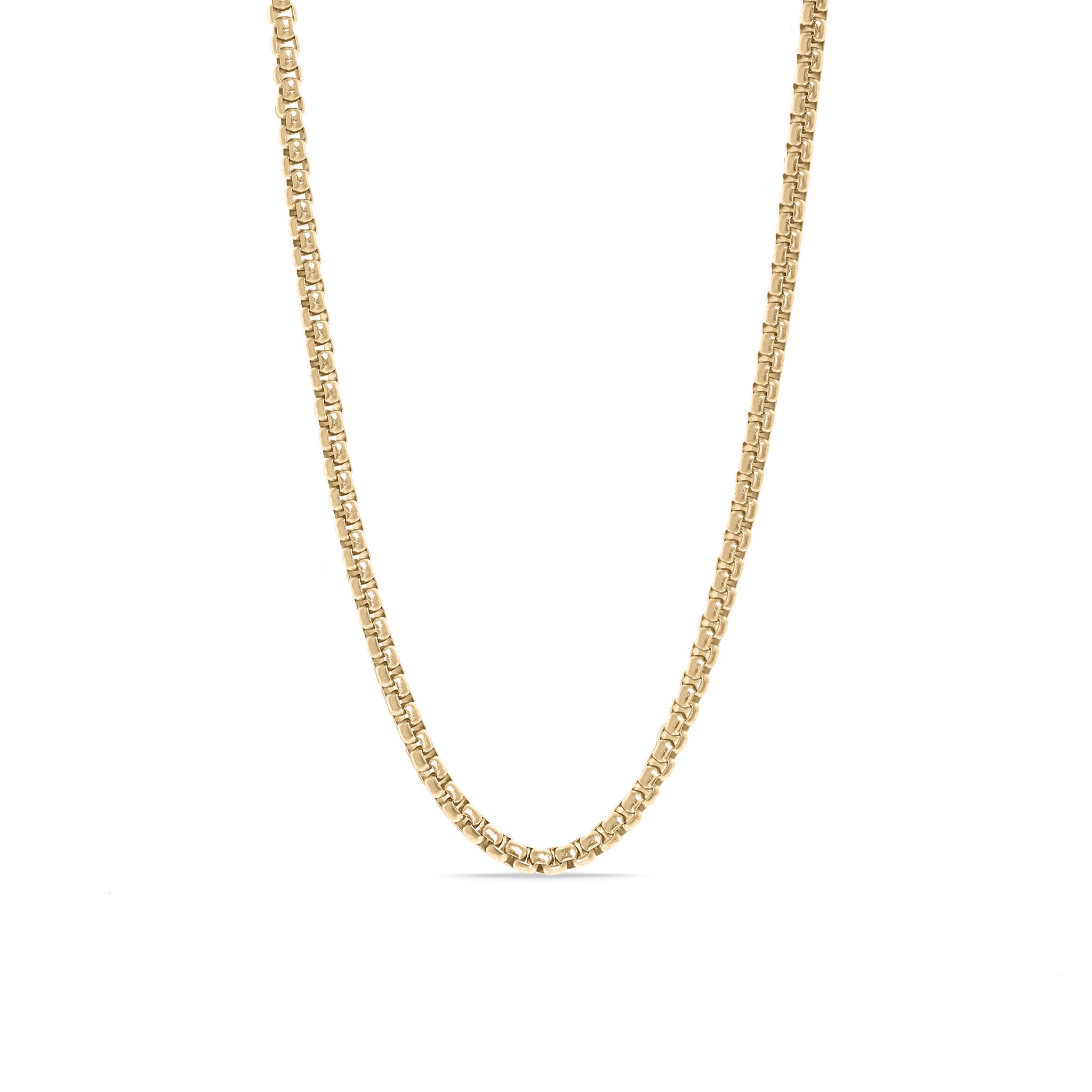 18K Gold PVD Stainless Steel Rounded Box Chain / CHN9952、mySite、dreamappss