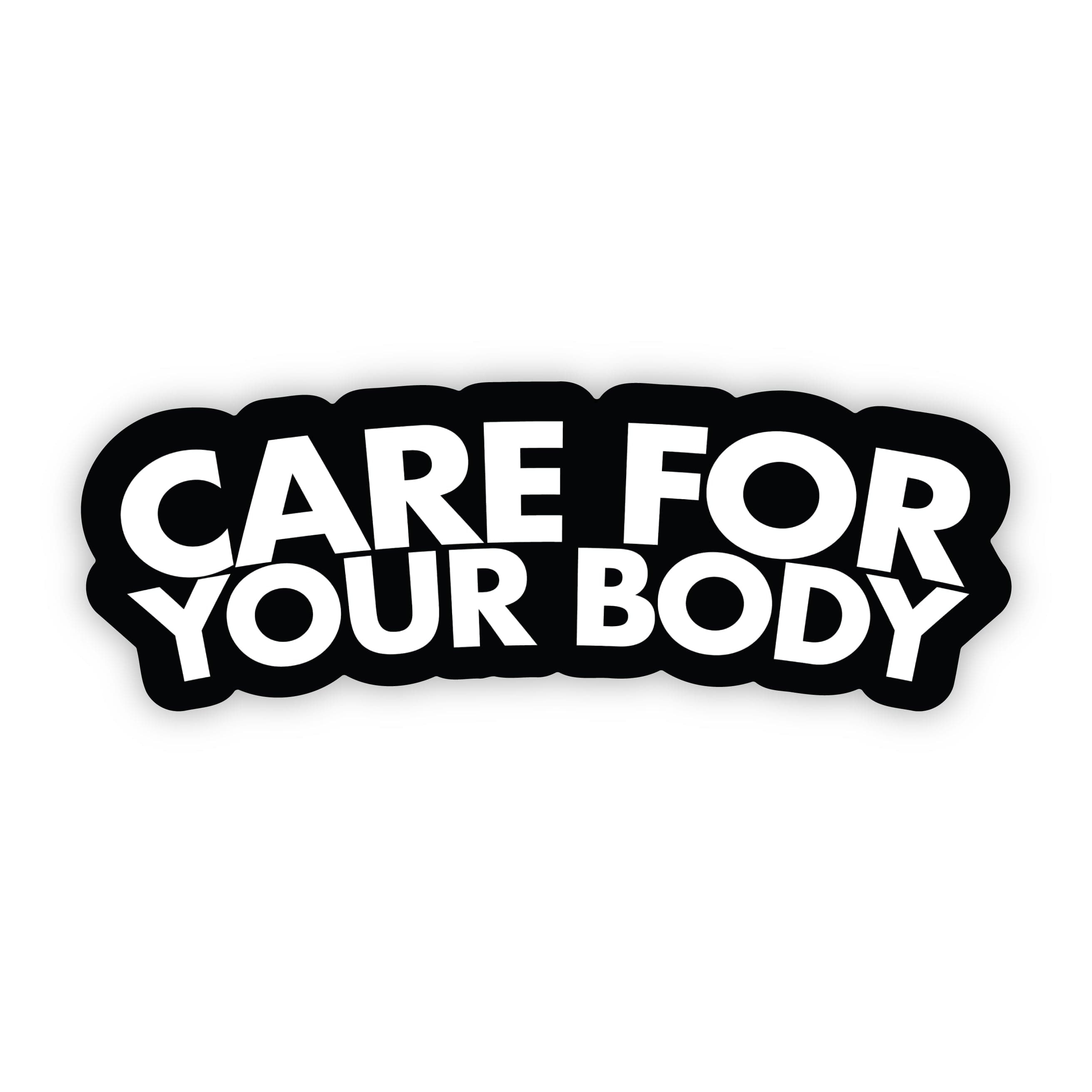 Care for your body sticker - black and white、mySite、ghnorth