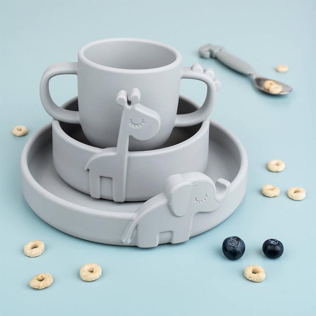  Done by Deer Peekaboo Plate - Grey - Elphee、mySite、merchandisen