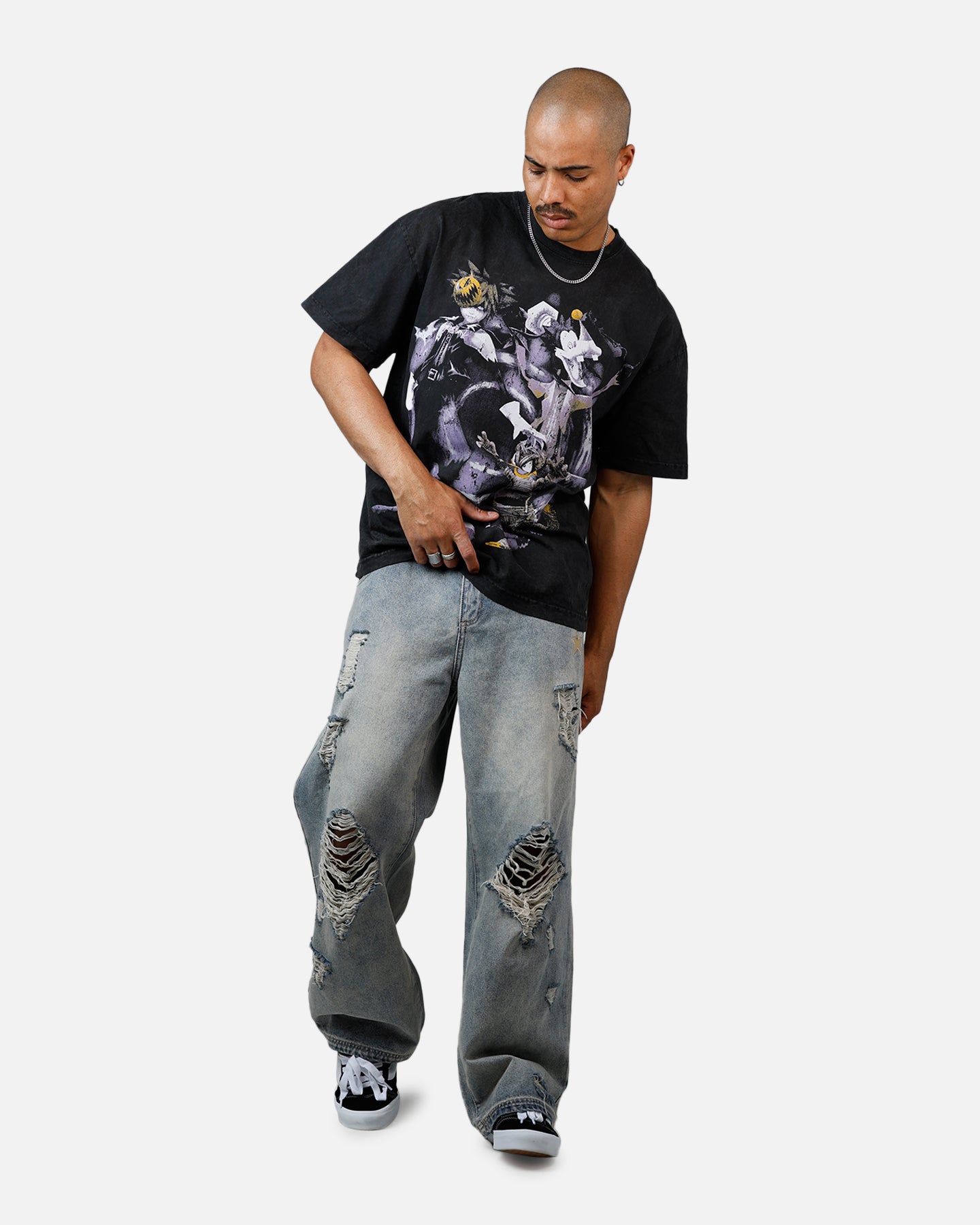 Goat Crew Disney Kingdom Hearts Halloween Town Heavyweight T-Shirt Black Acidwash、mySite、zt4zffjzw