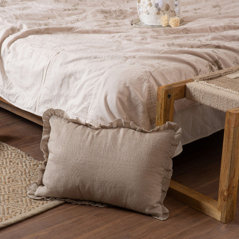 Linen Cushion Cover | Beige | 35 x 50 cm、mySite、camillekostekn