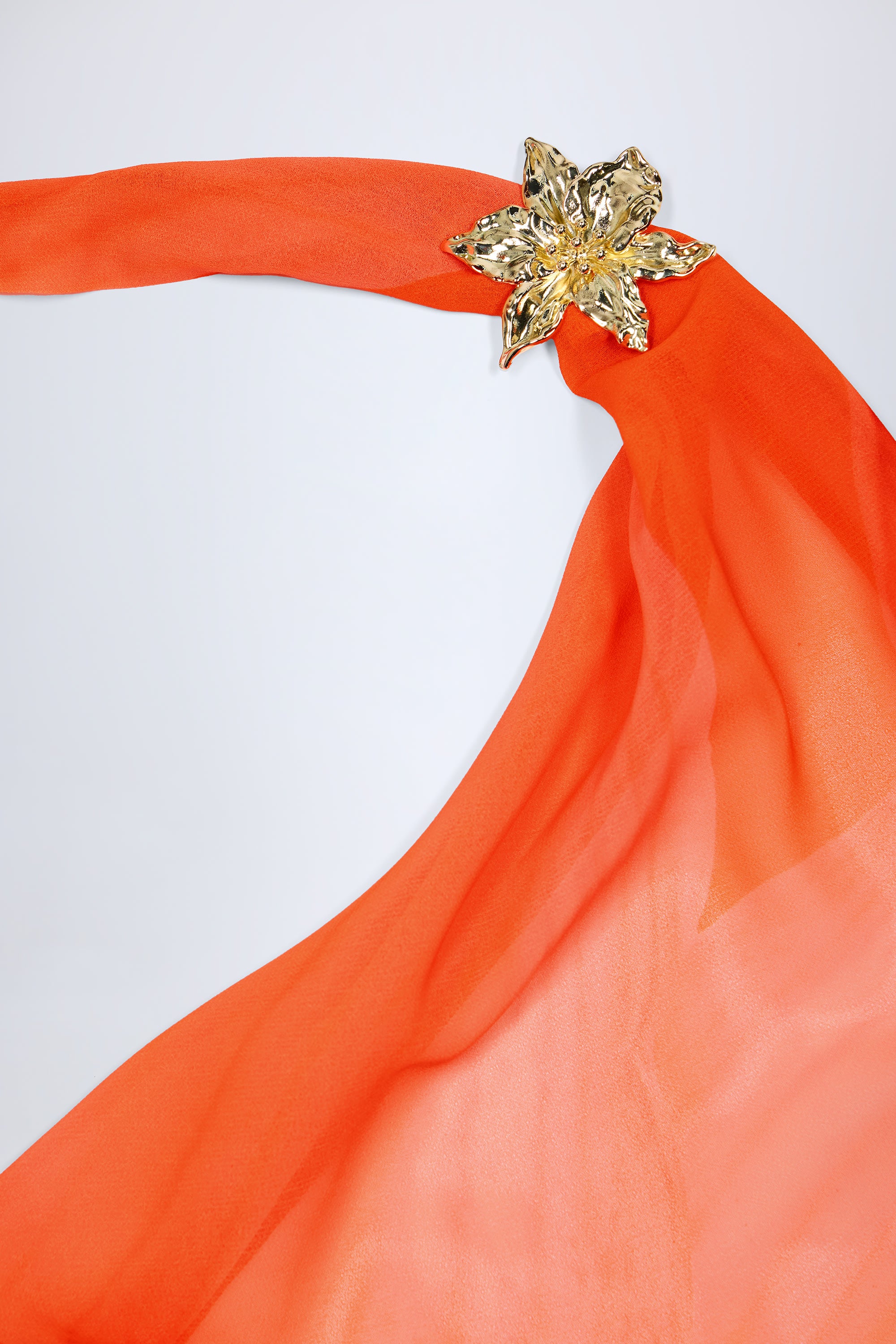  Cowl-Neck Hardware-Detail Maxi Dress in Orange Orchid Print、mySite、sugarbowlscore