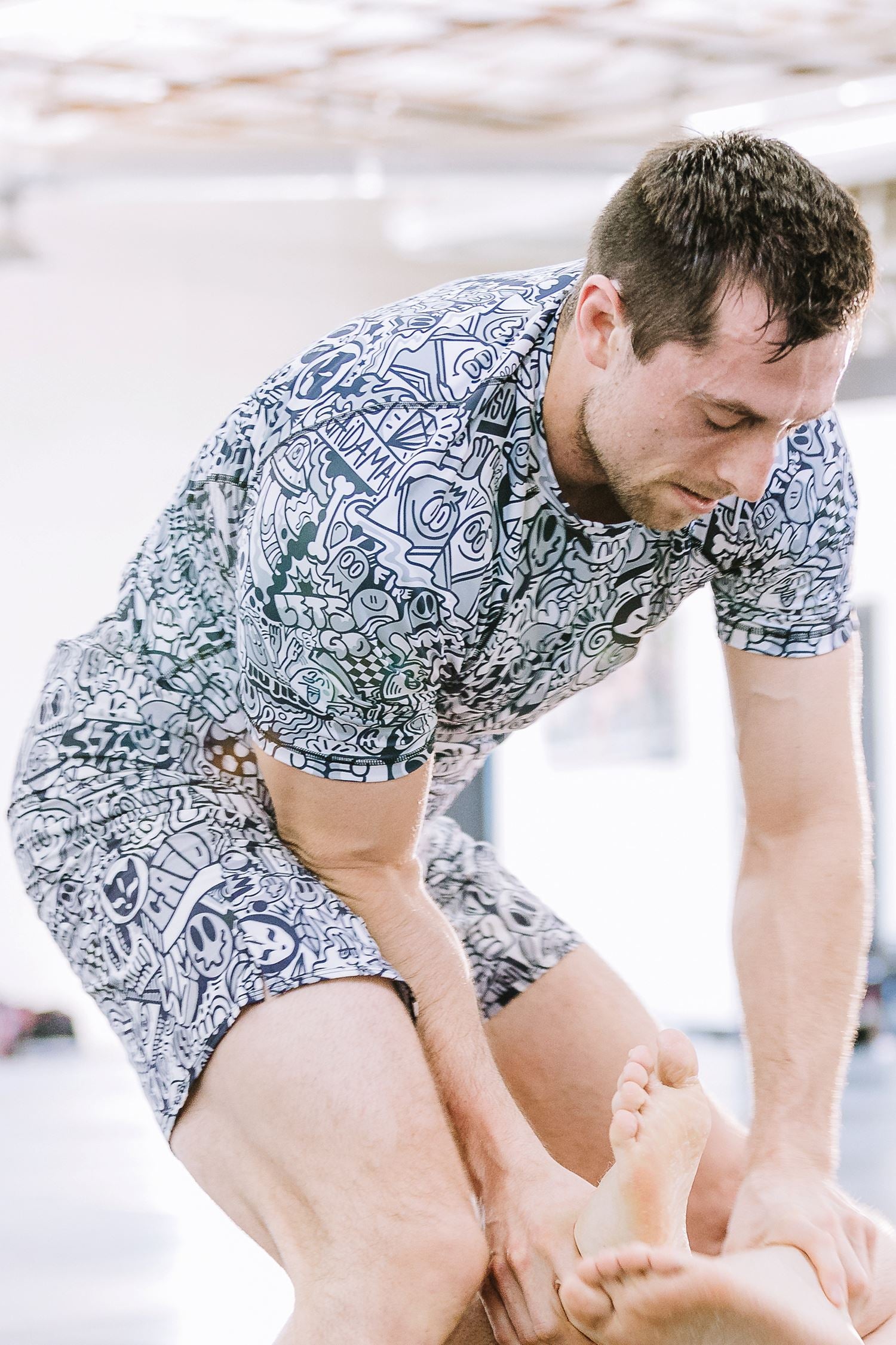 Men's Wotto Doodle Jiu Jitsu Rashguard - Short Sleeve、mySite、gigharbornorthrealestate