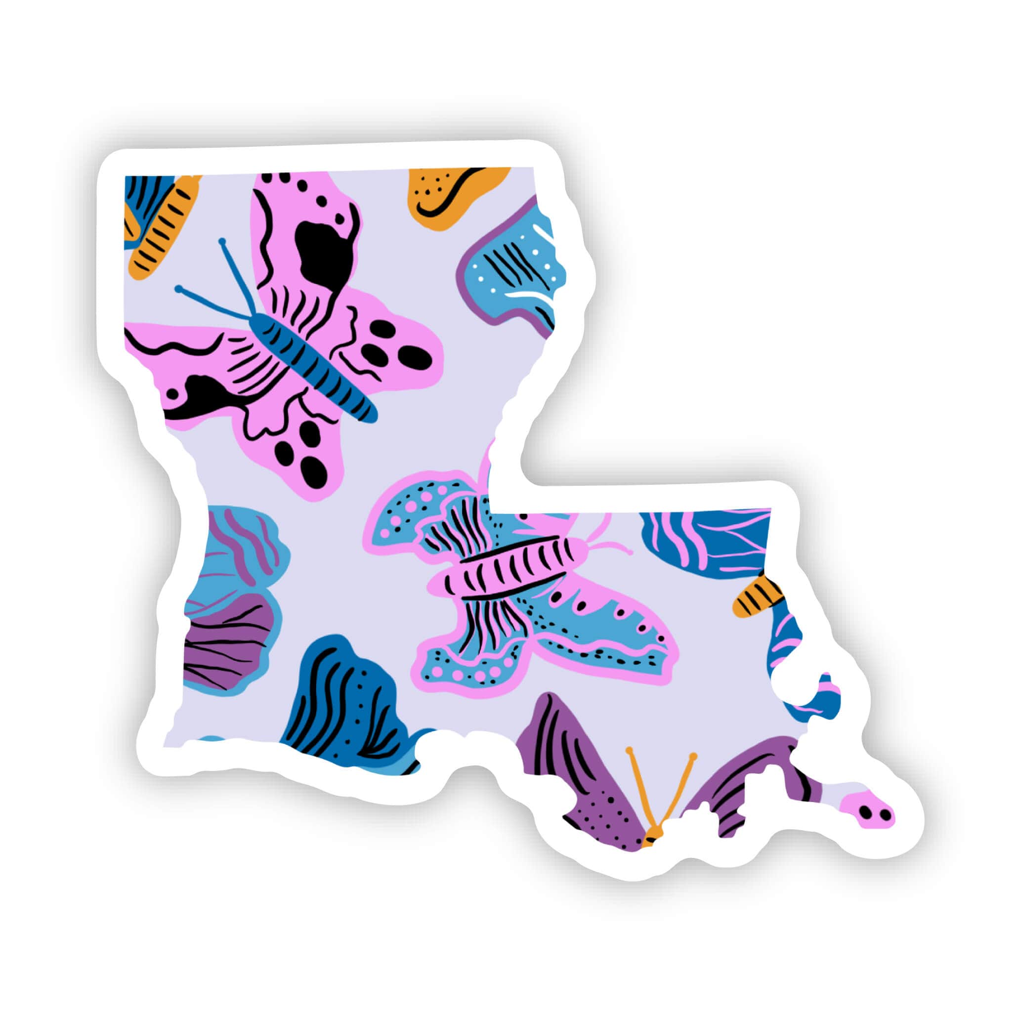  Louisiana Sticker - Moth & Butterfly、mySite、elrpsem3k