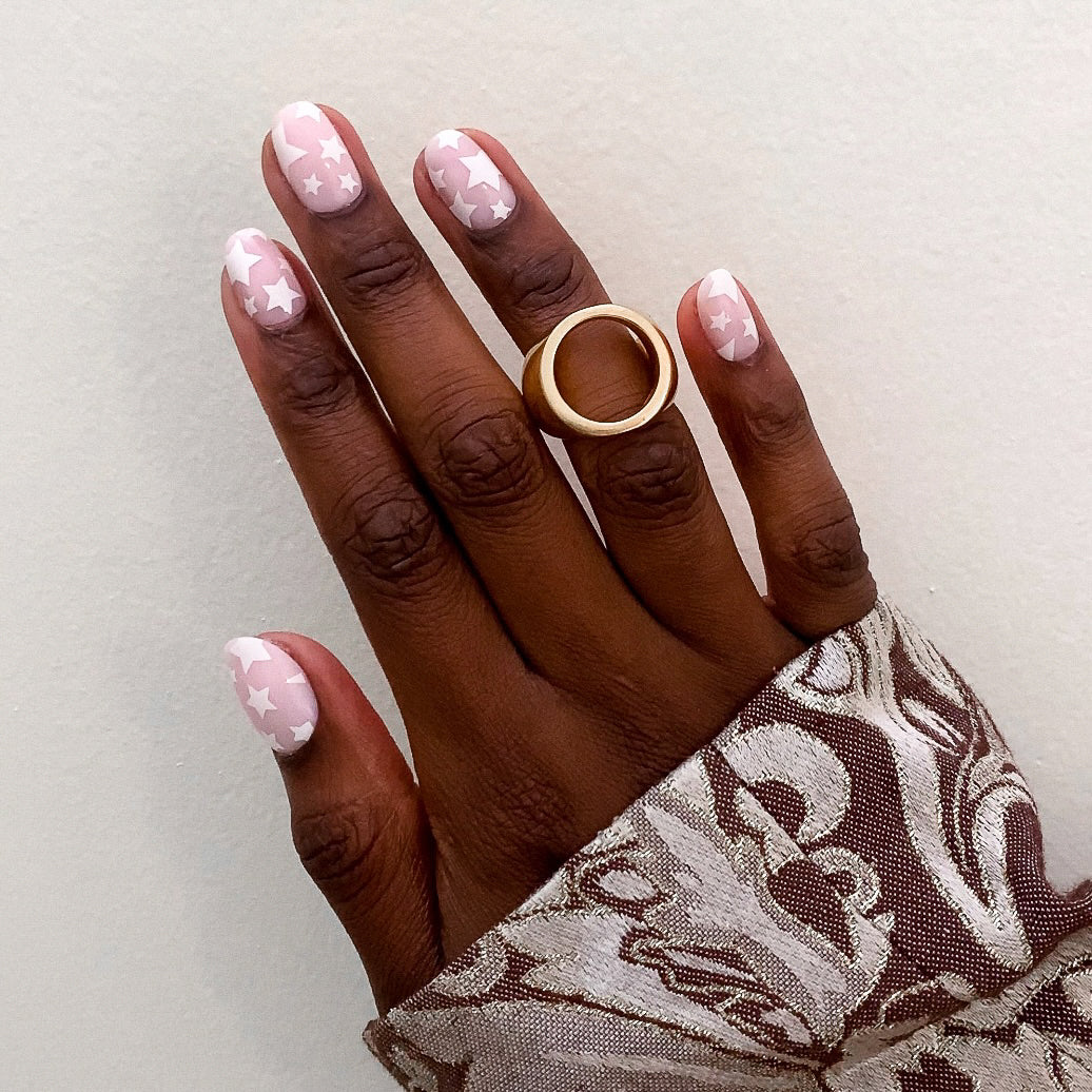 Super Stars - Press-On | Short | Round、mySite、solidvoid