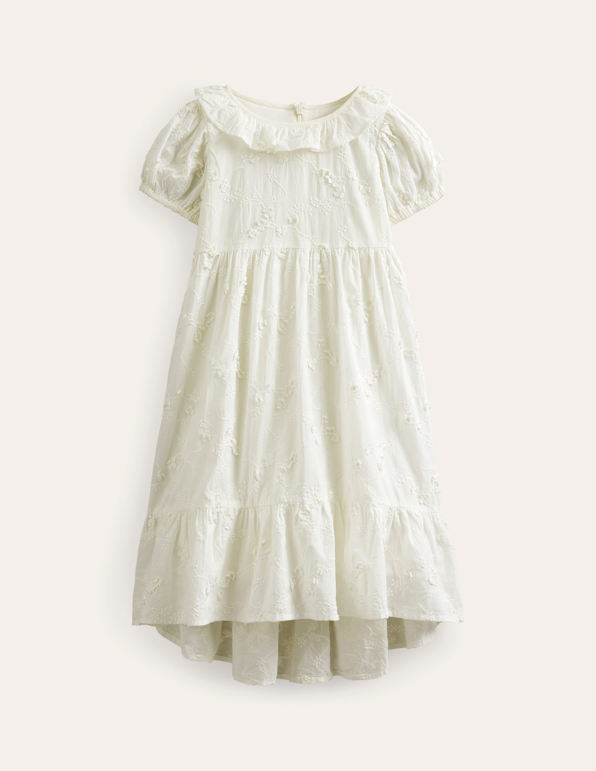  Dip Hem Broderie Dress-Ivory、mySite、ashleygrahame
