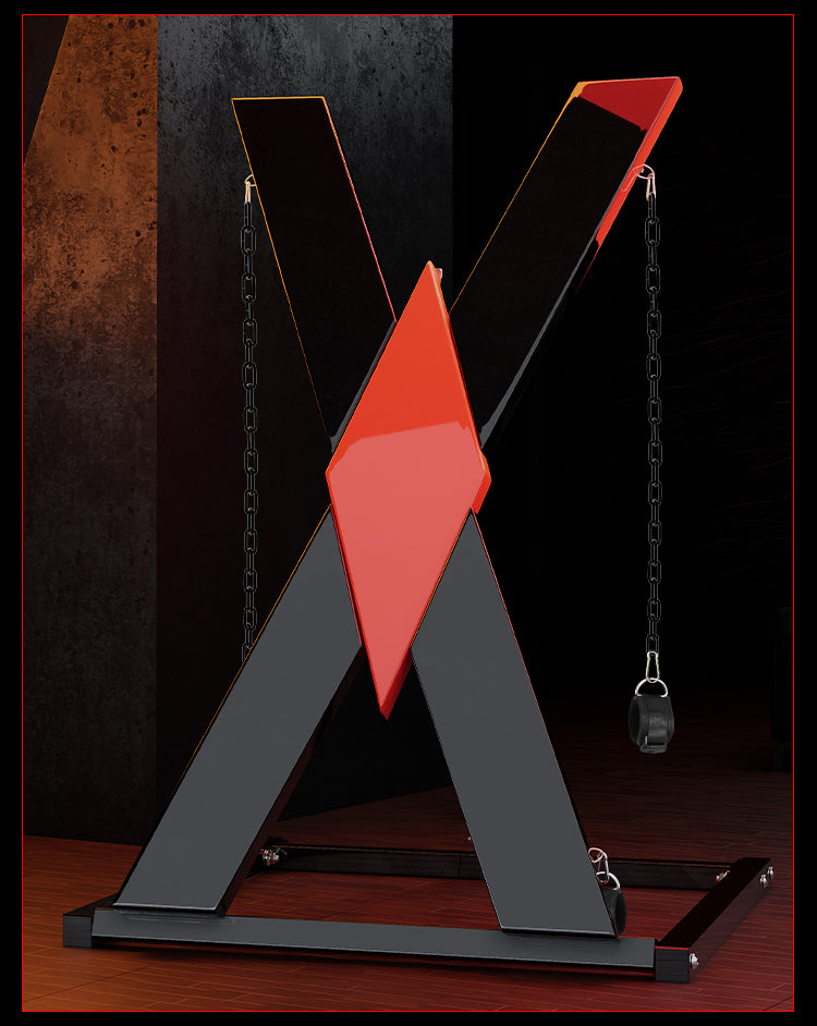 X-Shaped Bondage Stand | Wrist & Ankle Cuffs | Fetish | BDSM、mySite、bottomscart