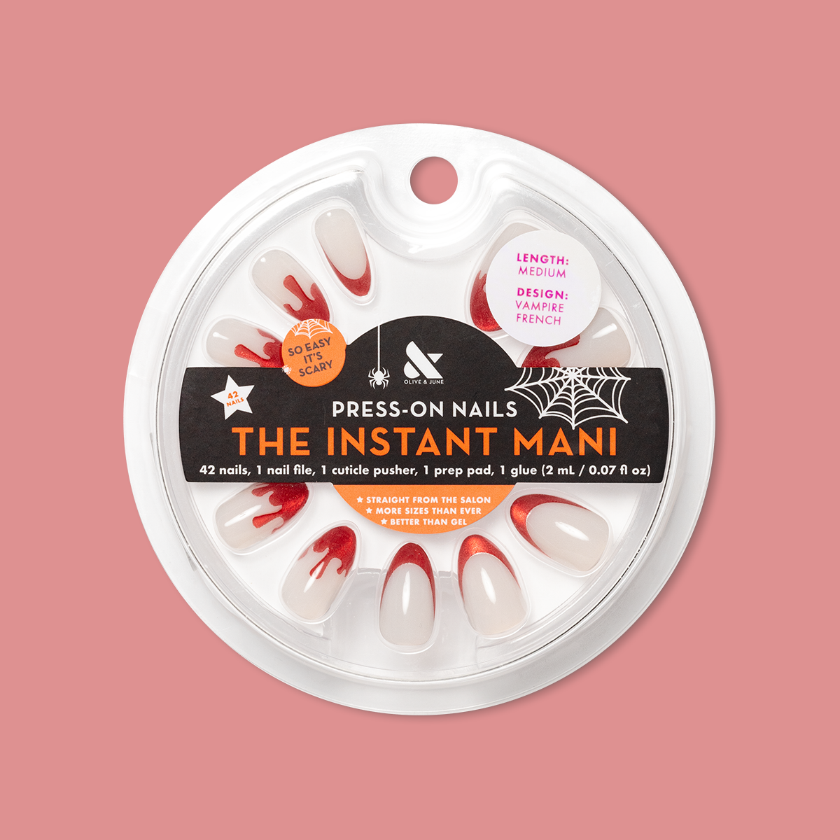 Vampire French - Press-On | Medium | Almond - Part of Set、mySite、solidvoid