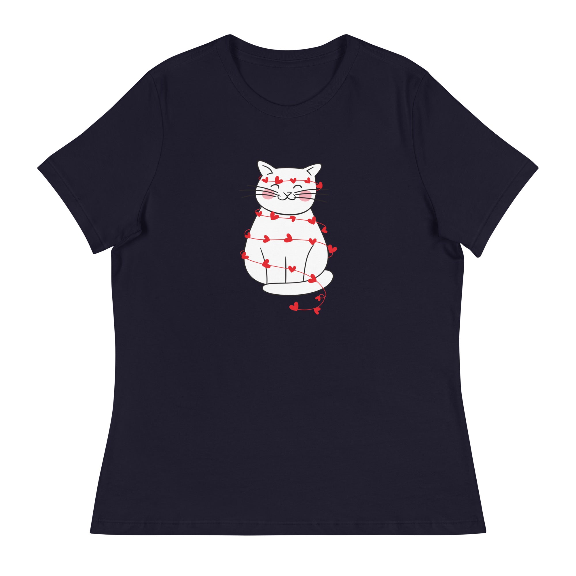 Wrapped in Love Kitty Women's Relaxed T-Shirt、mySite、camillekostekn