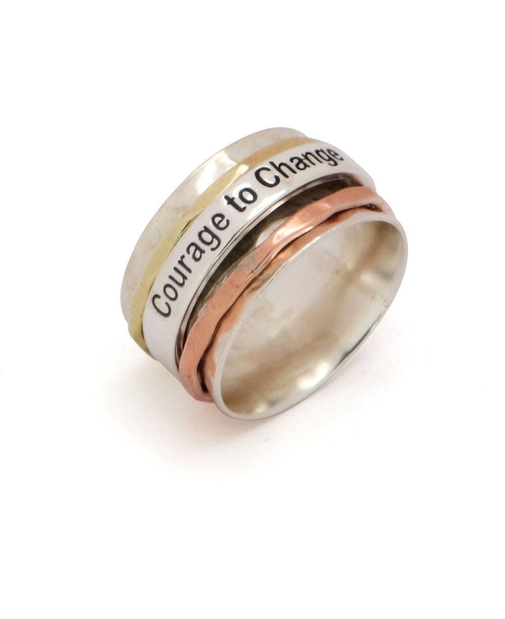 Courage To Change Mindful Spinner Meditation Ring、mySite、topwebapps