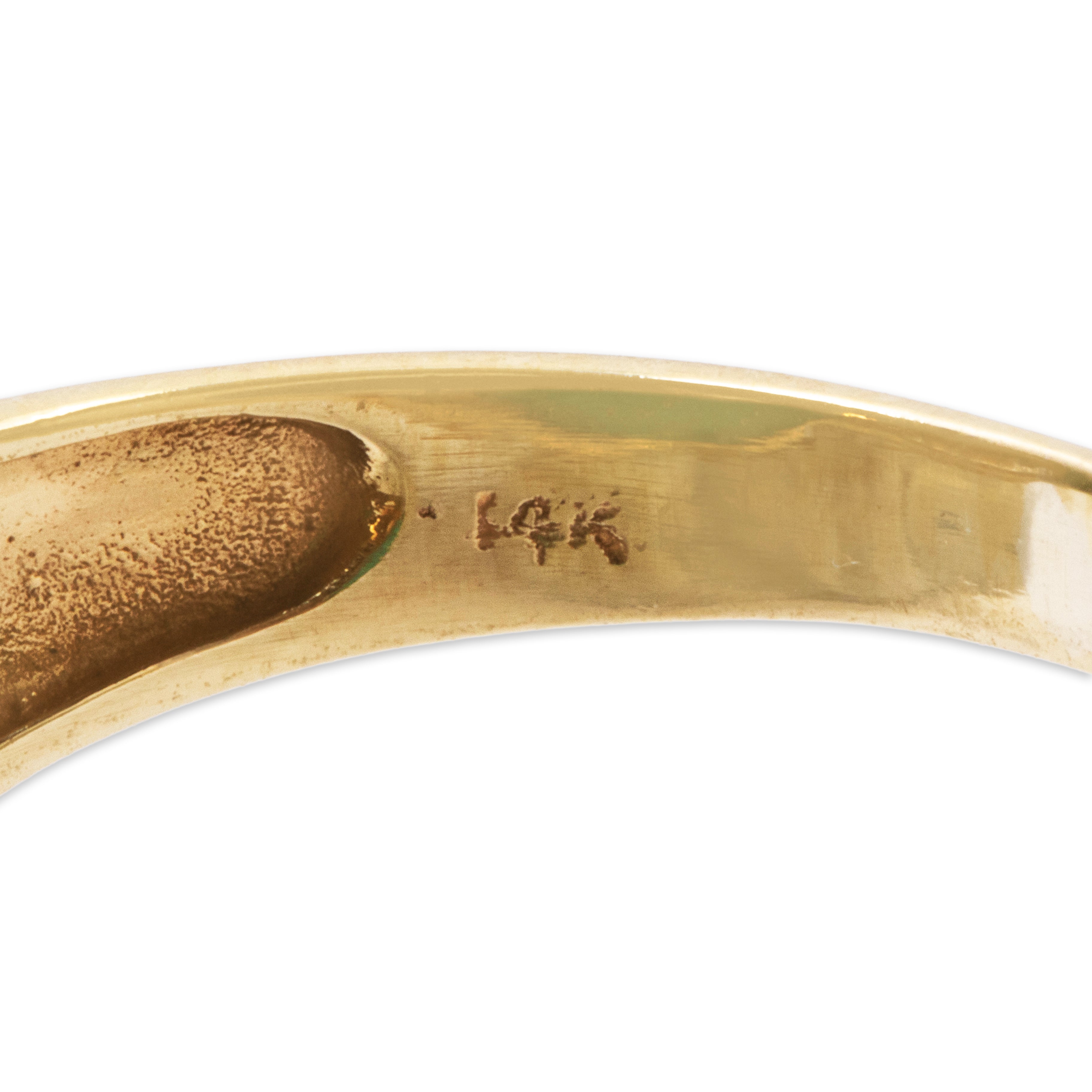 Vintage 14k Yellow Gold 7.7ct Turquoise Diamond Bold East-West Ring 5.75、mySite、hinf8tx79