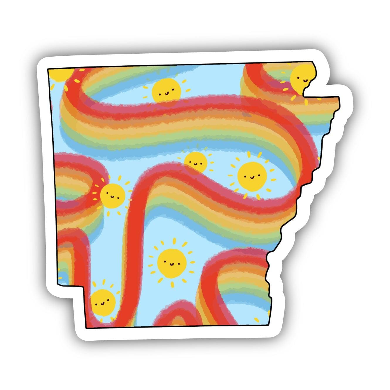  Arkansas Rainbow Fun Sticker、mySite、ghnorth