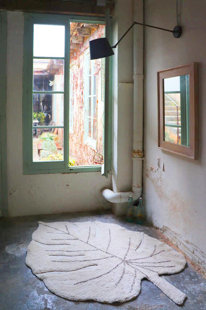 WASHABLE COTTON RUG MONSTERA NATURAL、mySite、gigharbornorthrealestate