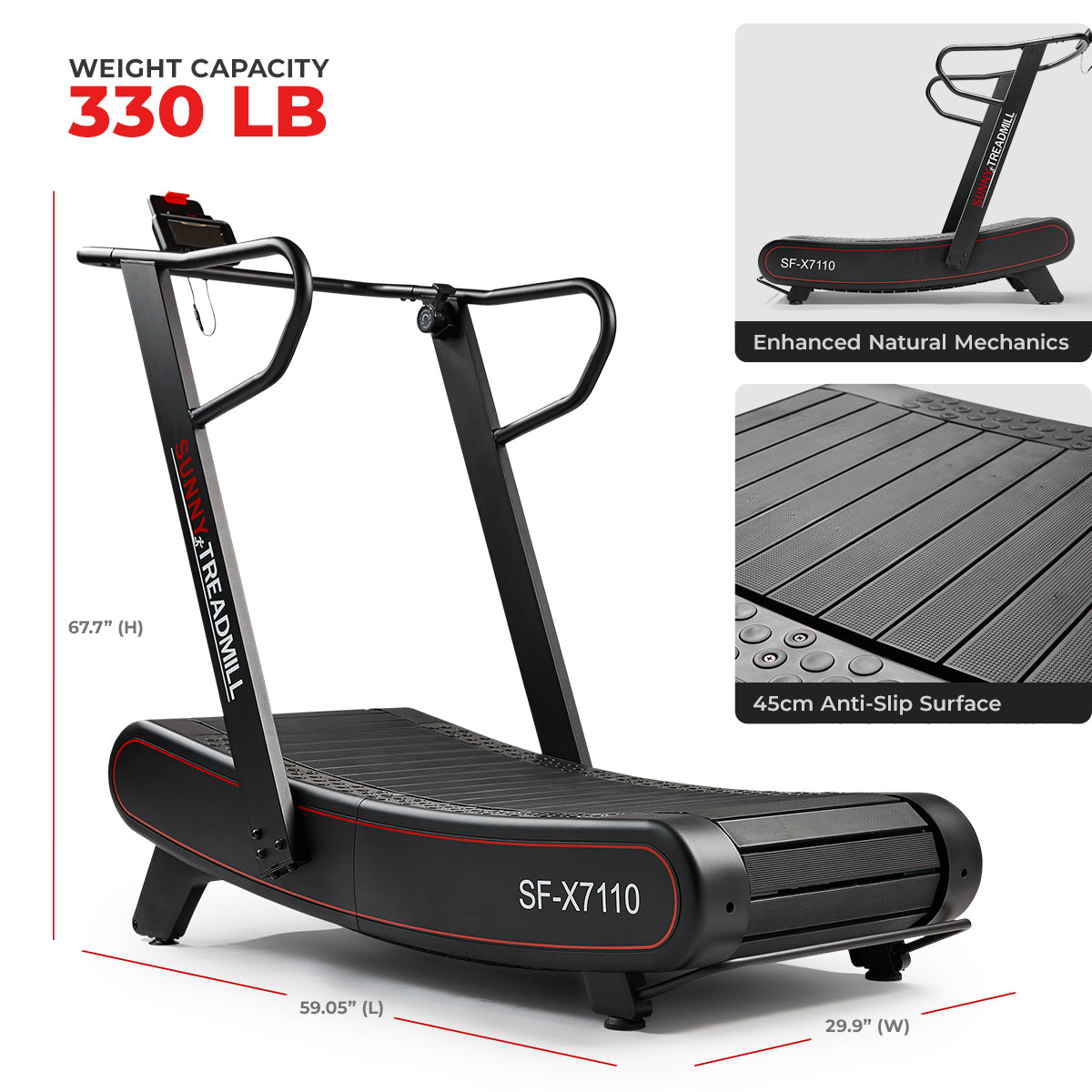  Smart Ultra Manual Treadmill with 8 Levels Magnetic Resistance、mySite、ghnorth
