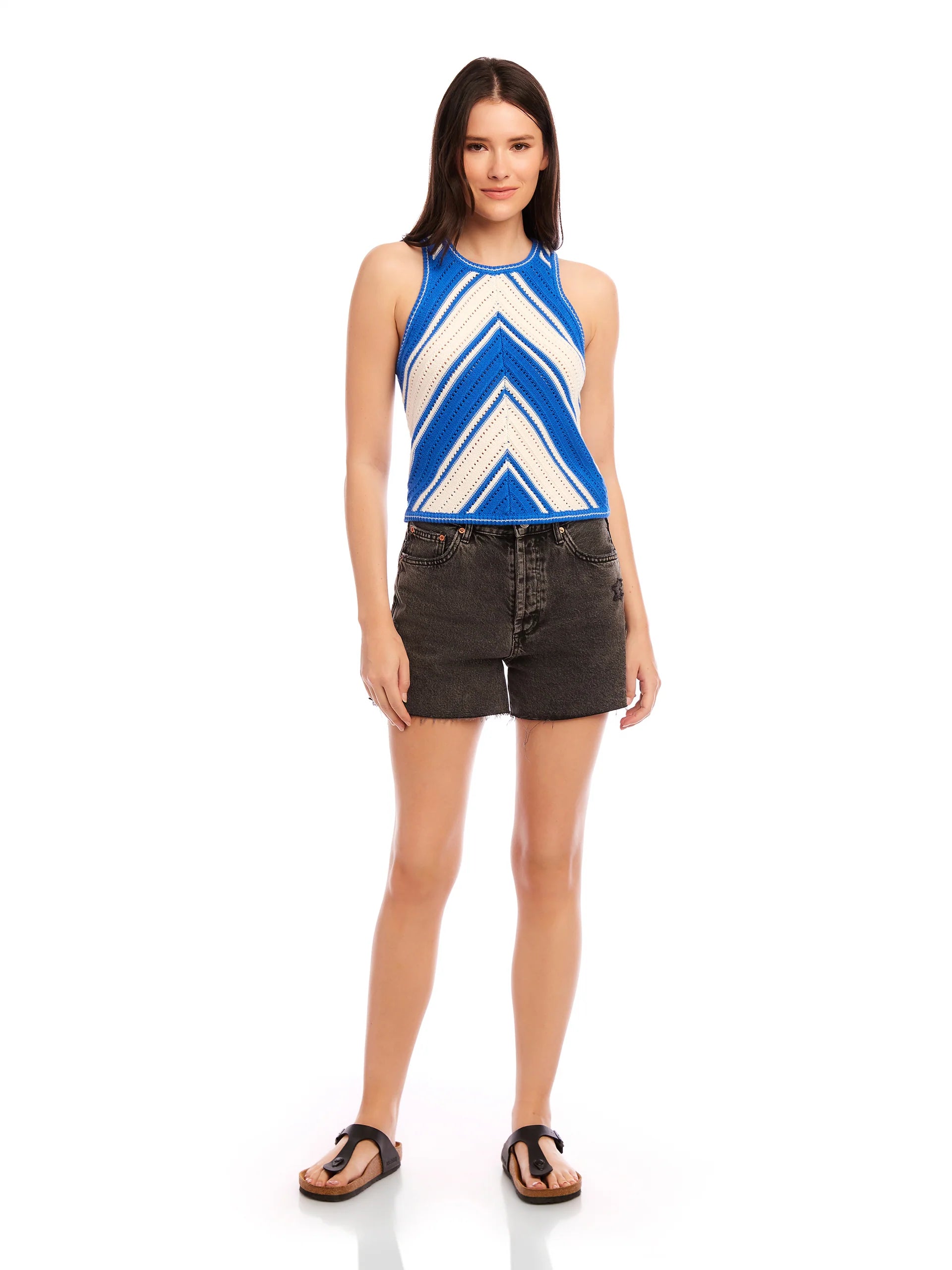 Fifteen Twenty Alice Crochet Tank - Final Sale、mySite、noshort