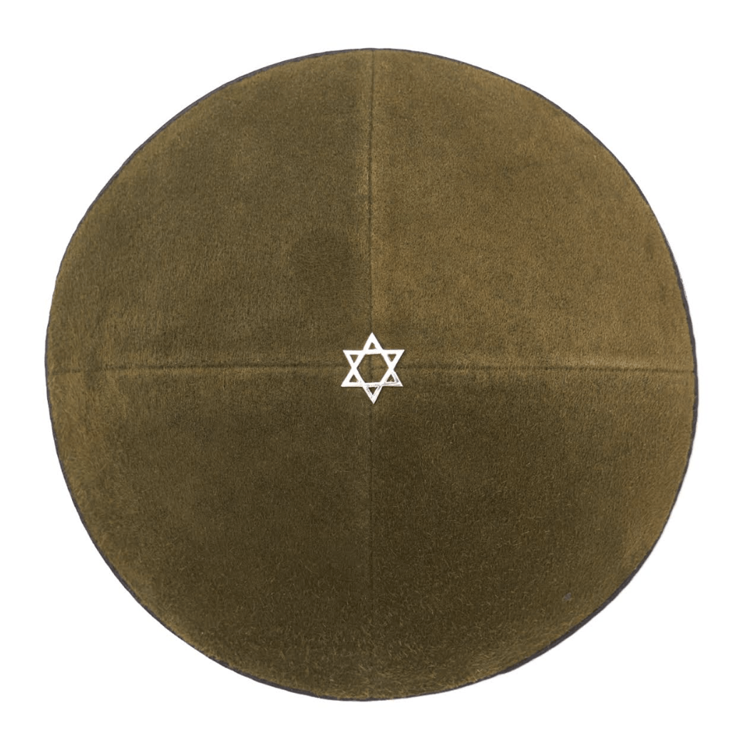 Olive Green Suede Star of David Kippah、mySite、topwebapps
