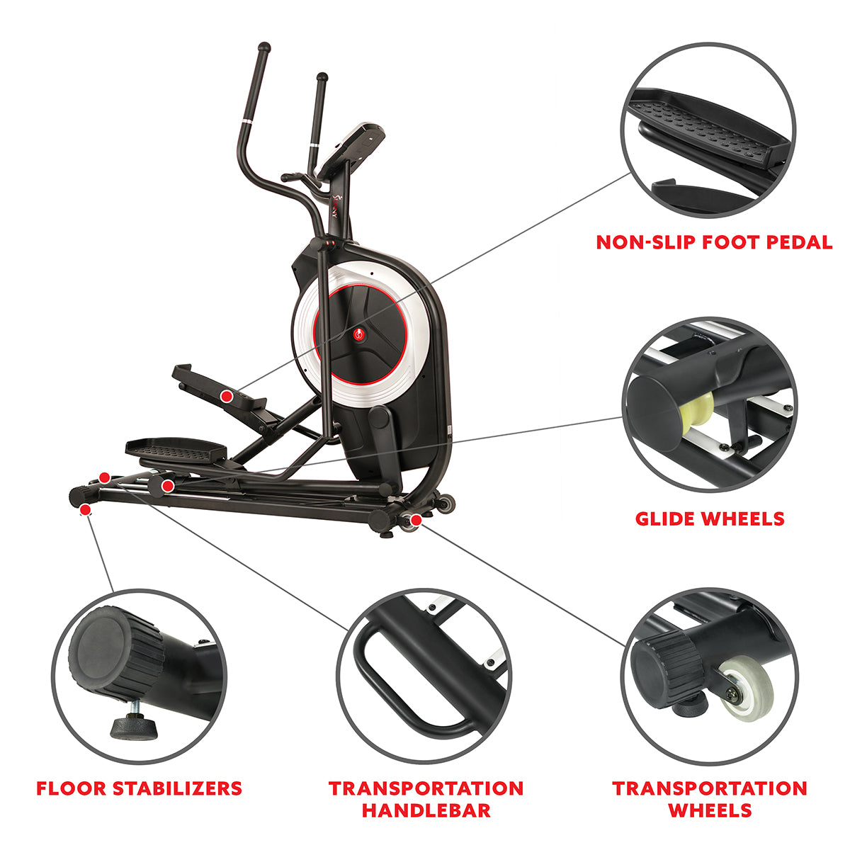  Motorized Elliptical Machine Trainer w/ Heart Rate Monitoring、mySite、ghnorth