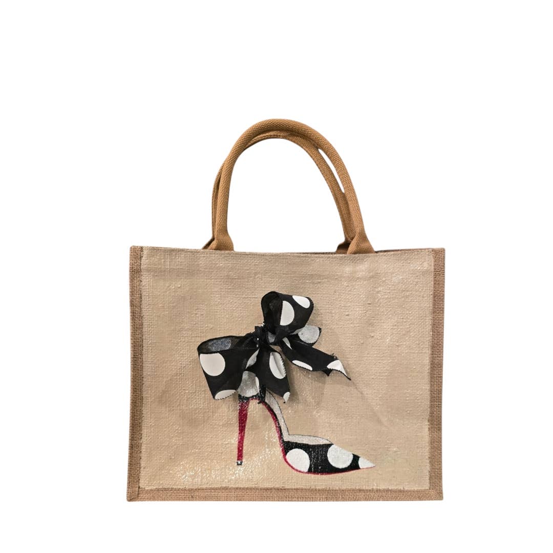Polka Dot Stiletto Tote Bag Handmade in the USA、mySite、g9winljtr