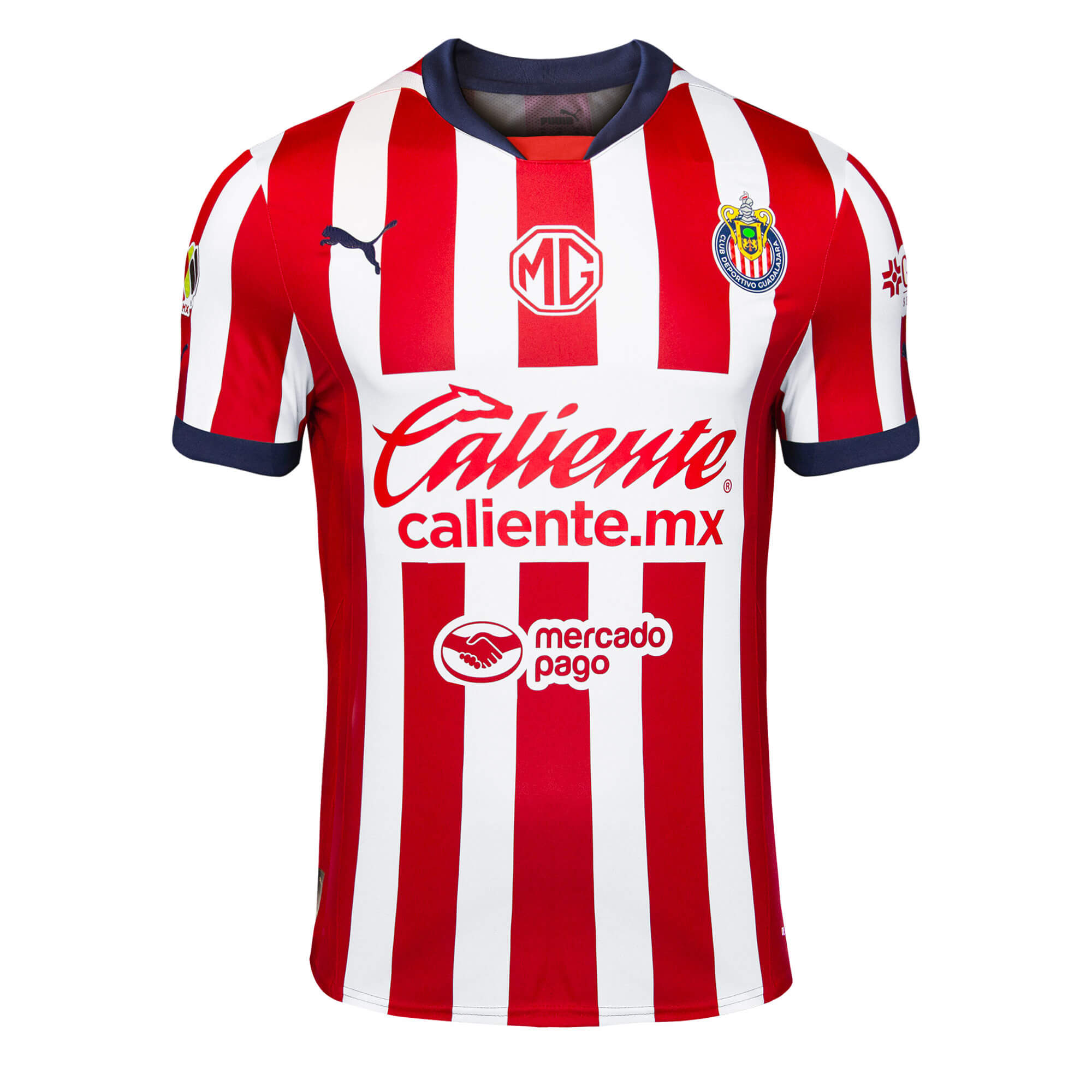 PUMA Men's Chivas De Guadalajara 2024/25 Authentic Home Jersey Red/White、mySite、bottomscart