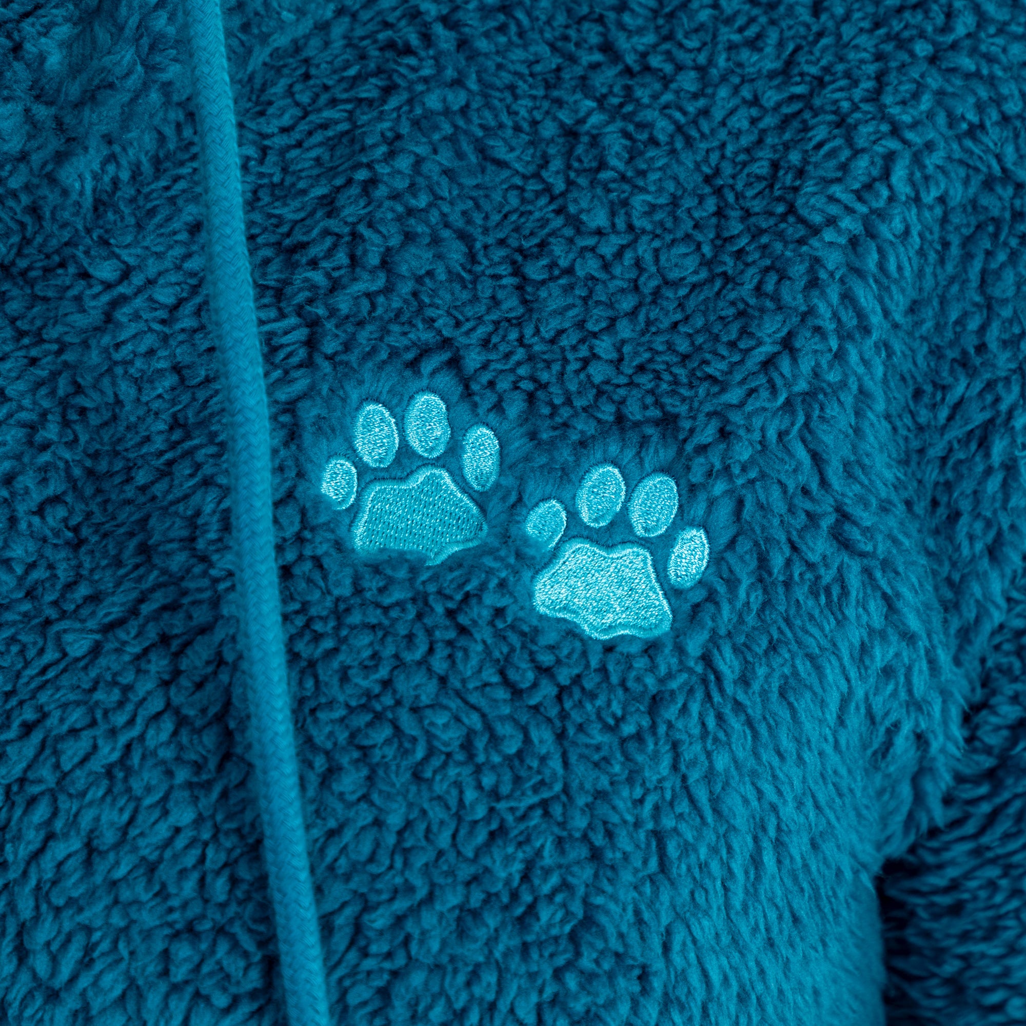 Purple Paws Plush Sherpa Fleece Quarter Zip Hoodie、mySite、camillekostekn