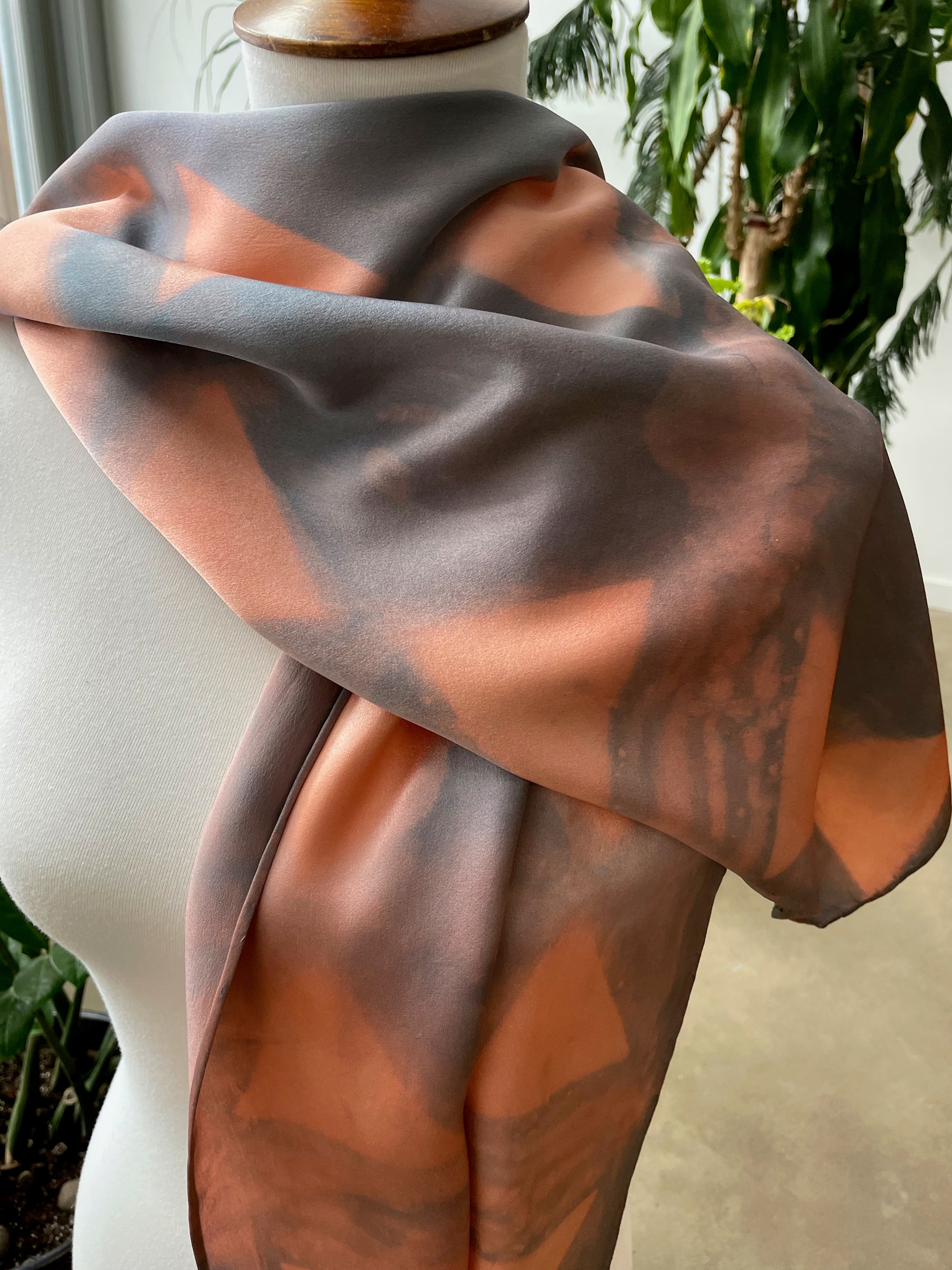 Silk Charmeuse Scarf: Indigo and Madder Shibori、mySite、topwebapps