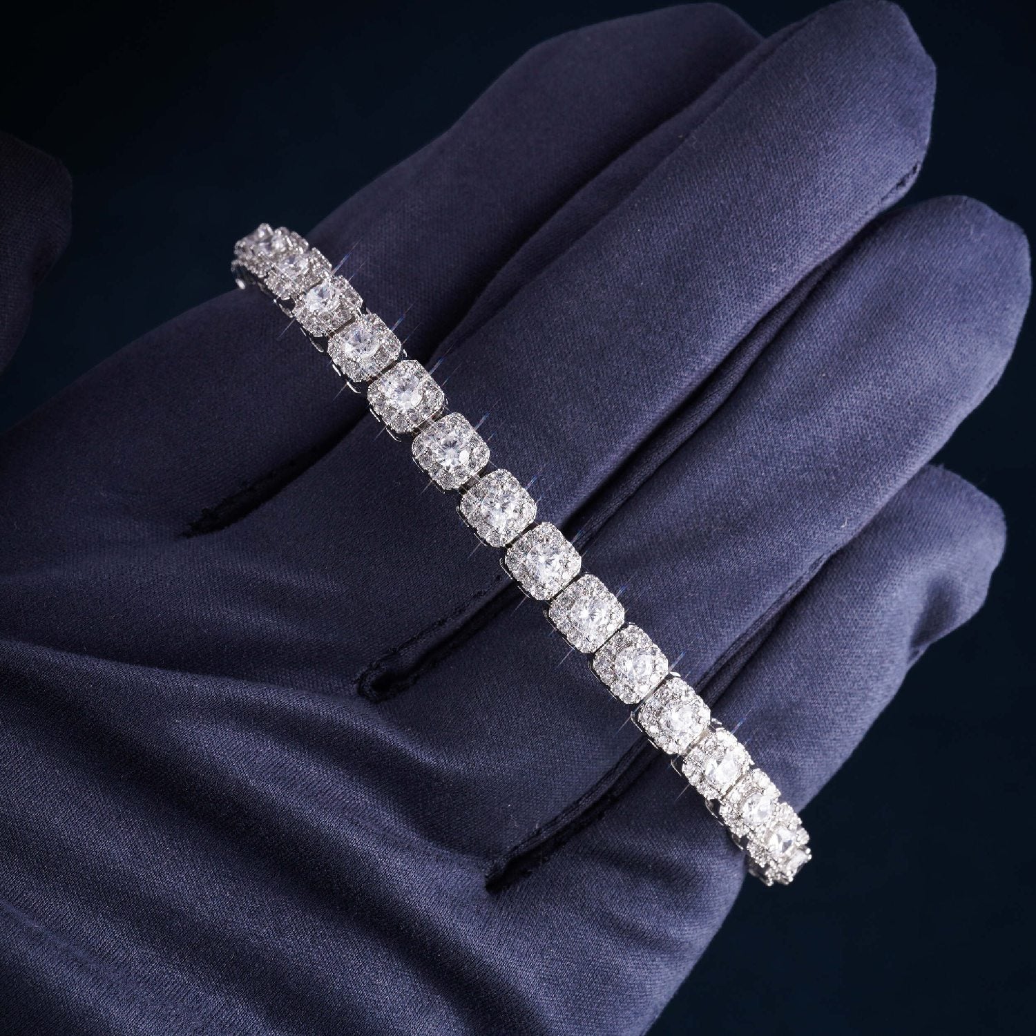 6MM Clustered VVS Tennis Bracelet 14K Gold、mySite、hinf8tx79