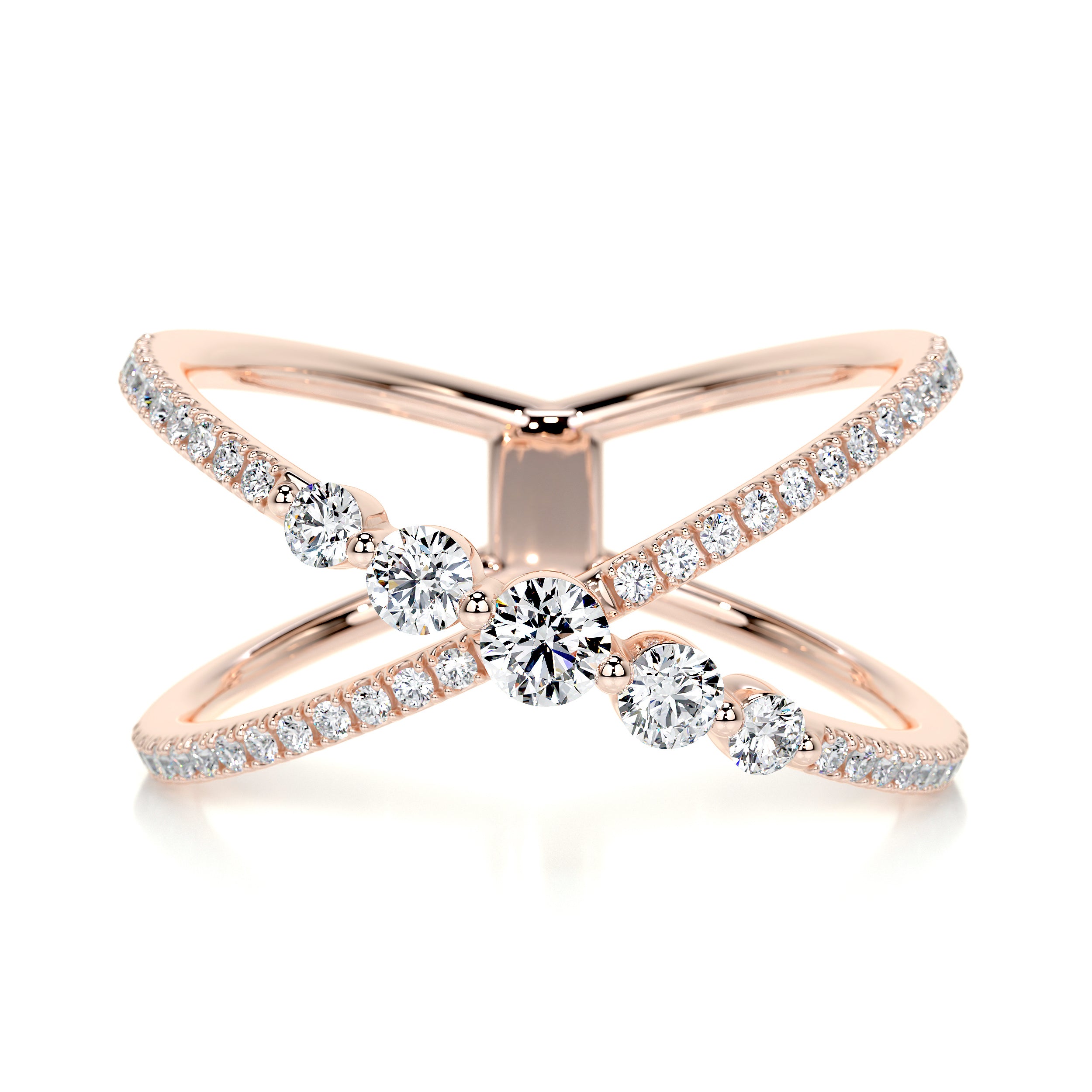Iris Fashion Diamond Ring (0.42 Carat) -14K Rose Gold、mySite、hinf8tx79