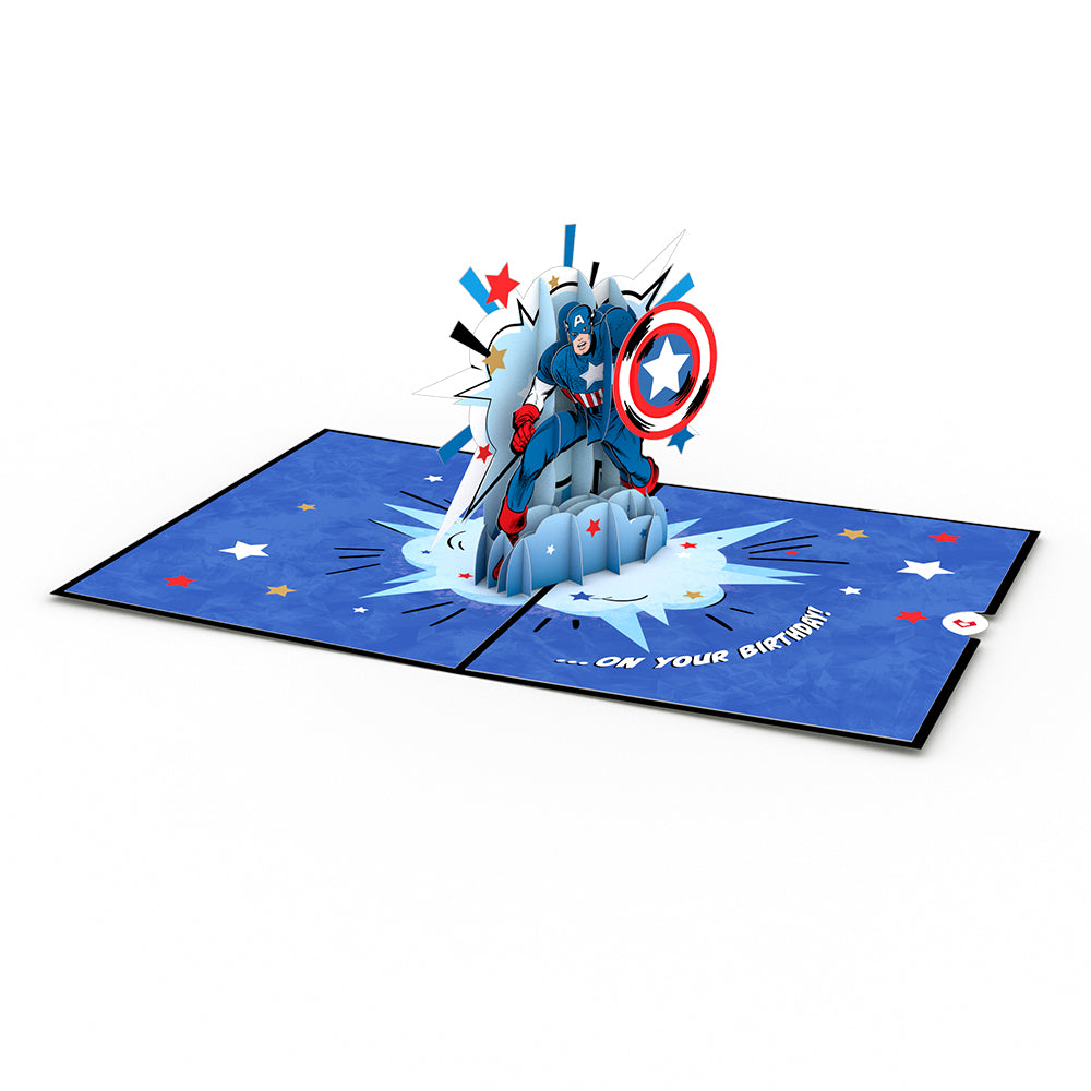 Marvel's Avengers Captain America Birthday Pop-Up Card、mySite、solidvoid