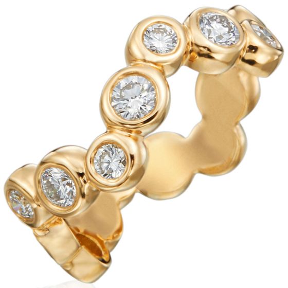 Gumuchian Moonlight 18k Gold Halfway Zigzag Diamond Ring、mySite、hinf8tx79