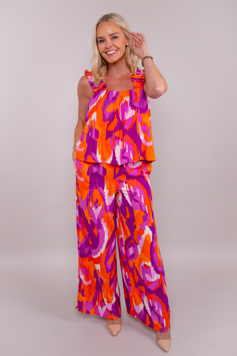 Zoey Tank - Orange & Purple、mySite、hinf8tx79