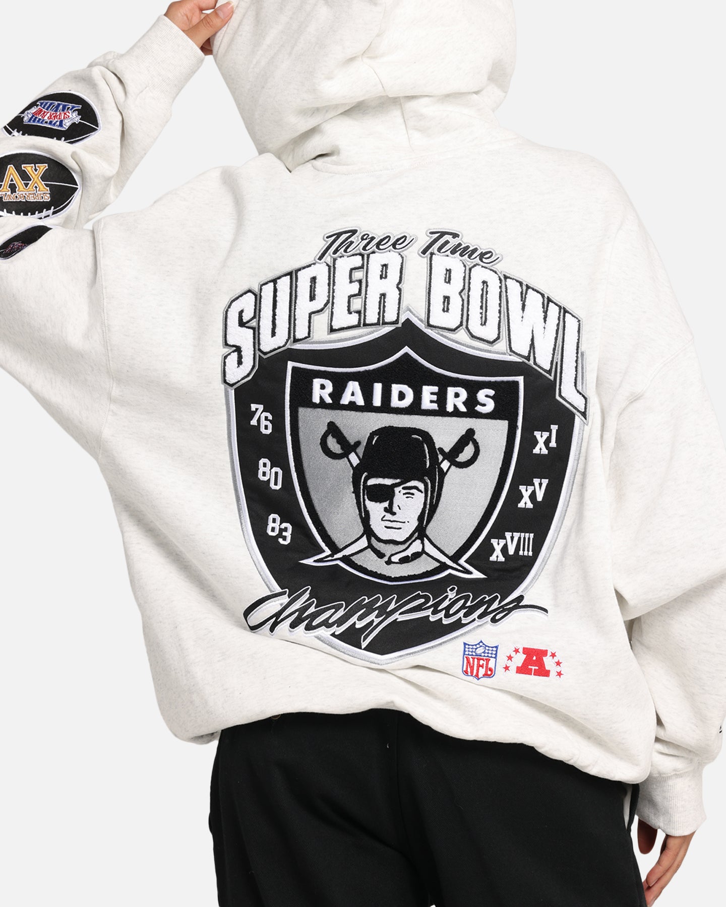 Mitchell & Ness Las Vegas Raiders National Champions Hoodie Silver Marle、mySite、zt4zffjzw