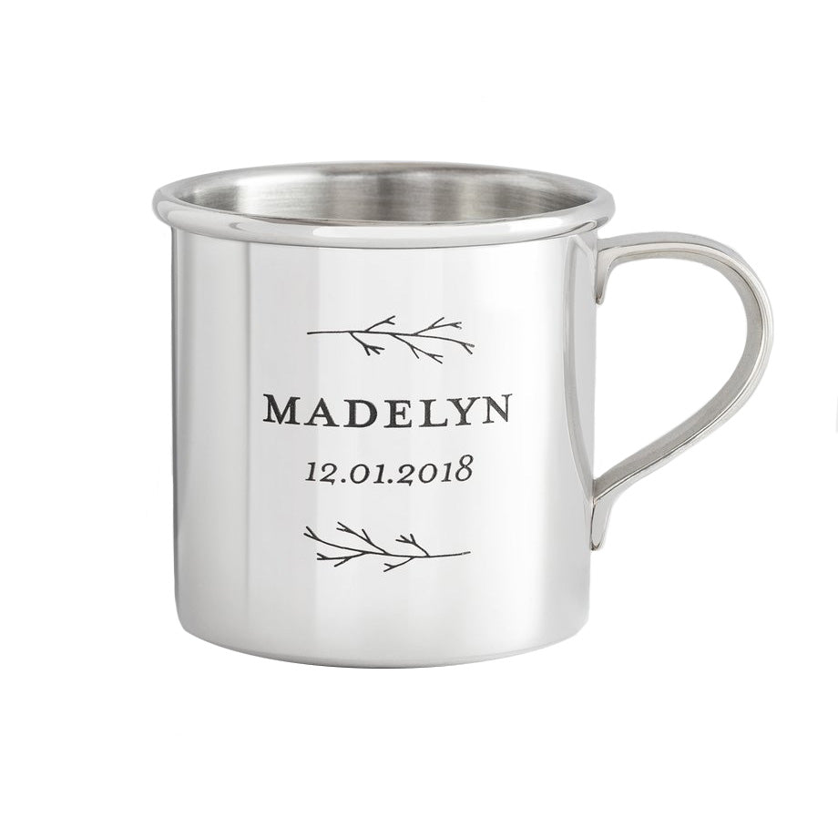  Personalized Heirloom Baby Cup - Botanic、mySite、elrpsem3k
