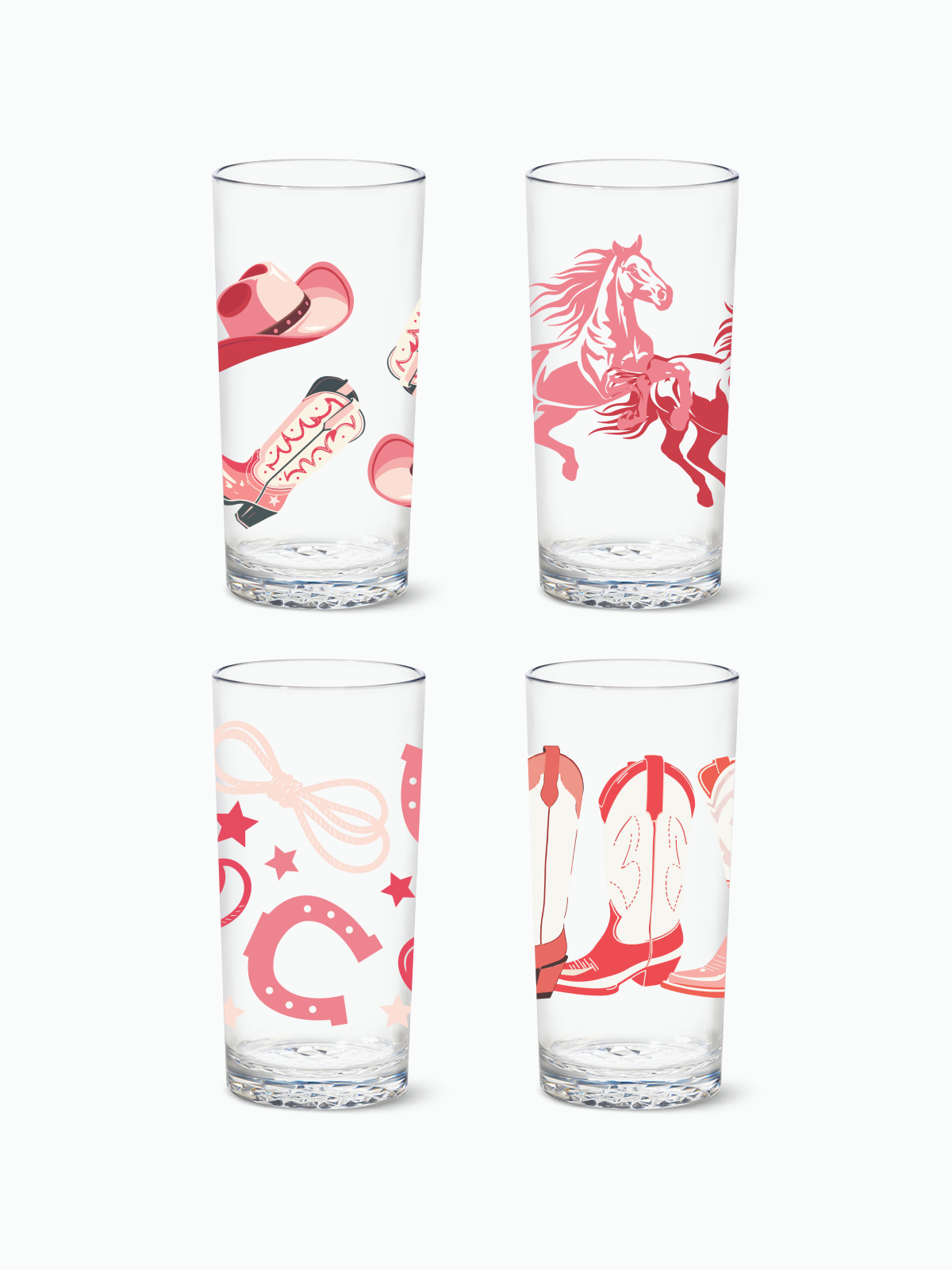 Pink Wild West 2.0 - RESERVE 14oz Highball Tritan Copolyester Glass、mySite、camillekostekn